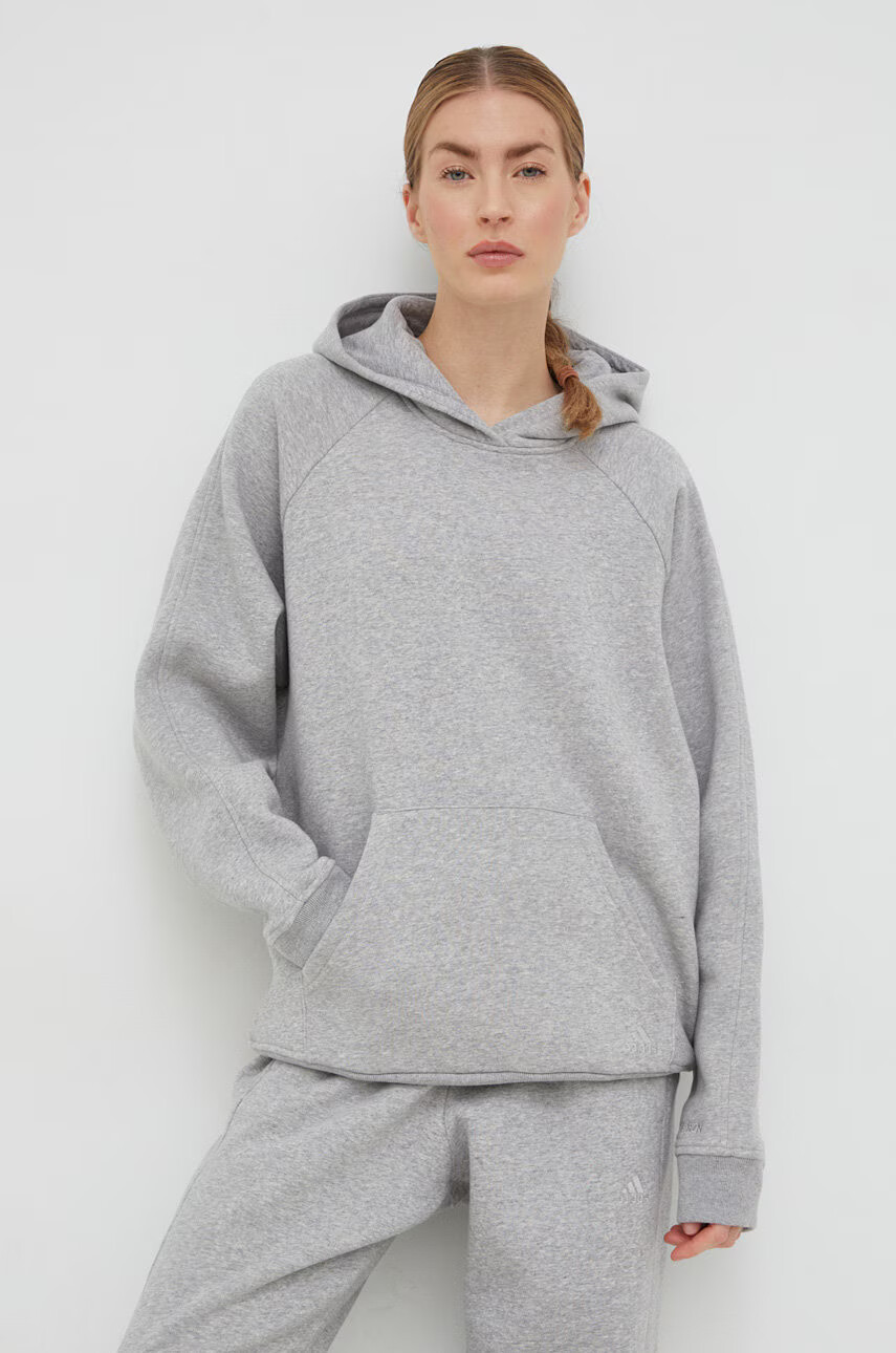 adidas Суичър в сиво с качулка меланж на - Pepit.bg