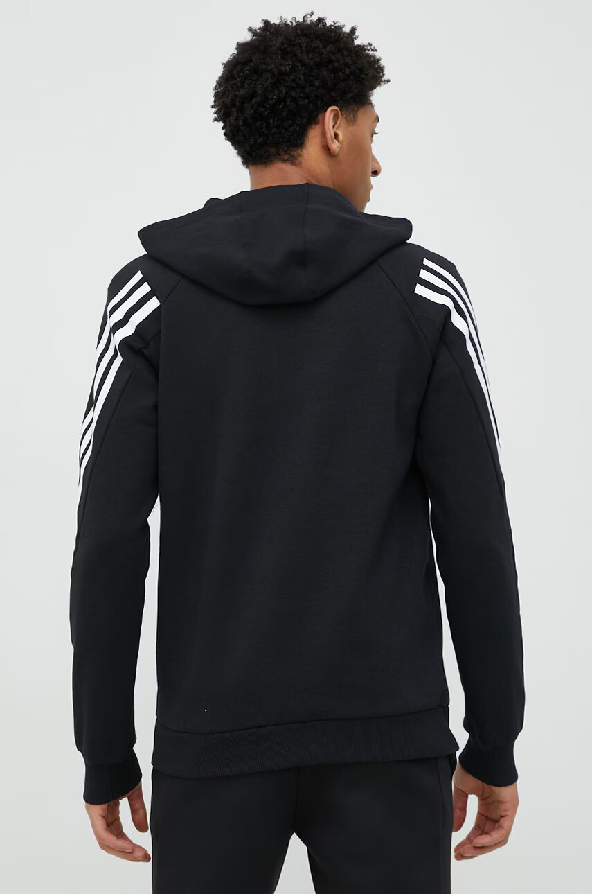 adidas Суичър в черно с качулка с принт - Pepit.bg