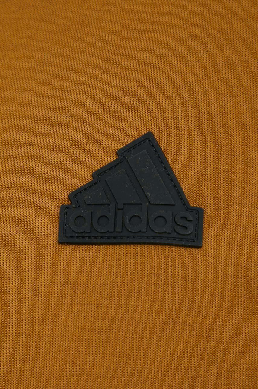 adidas Суичър в кафяво с качулка с принт - Pepit.bg