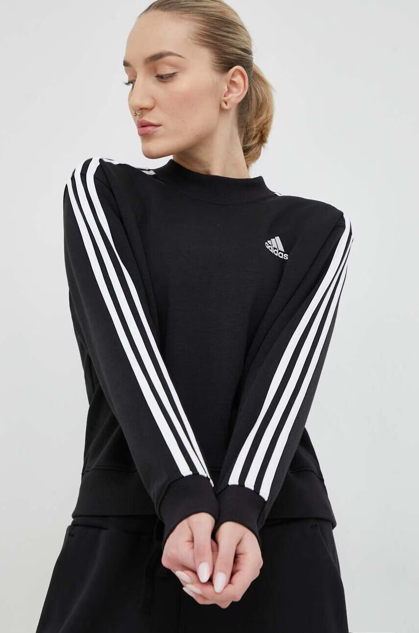 adidas Суичър В черно с десен - Pepit.bg