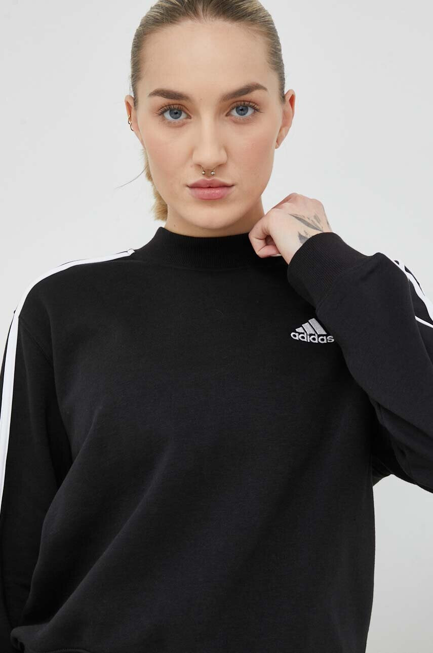 adidas Суичър В черно с десен - Pepit.bg