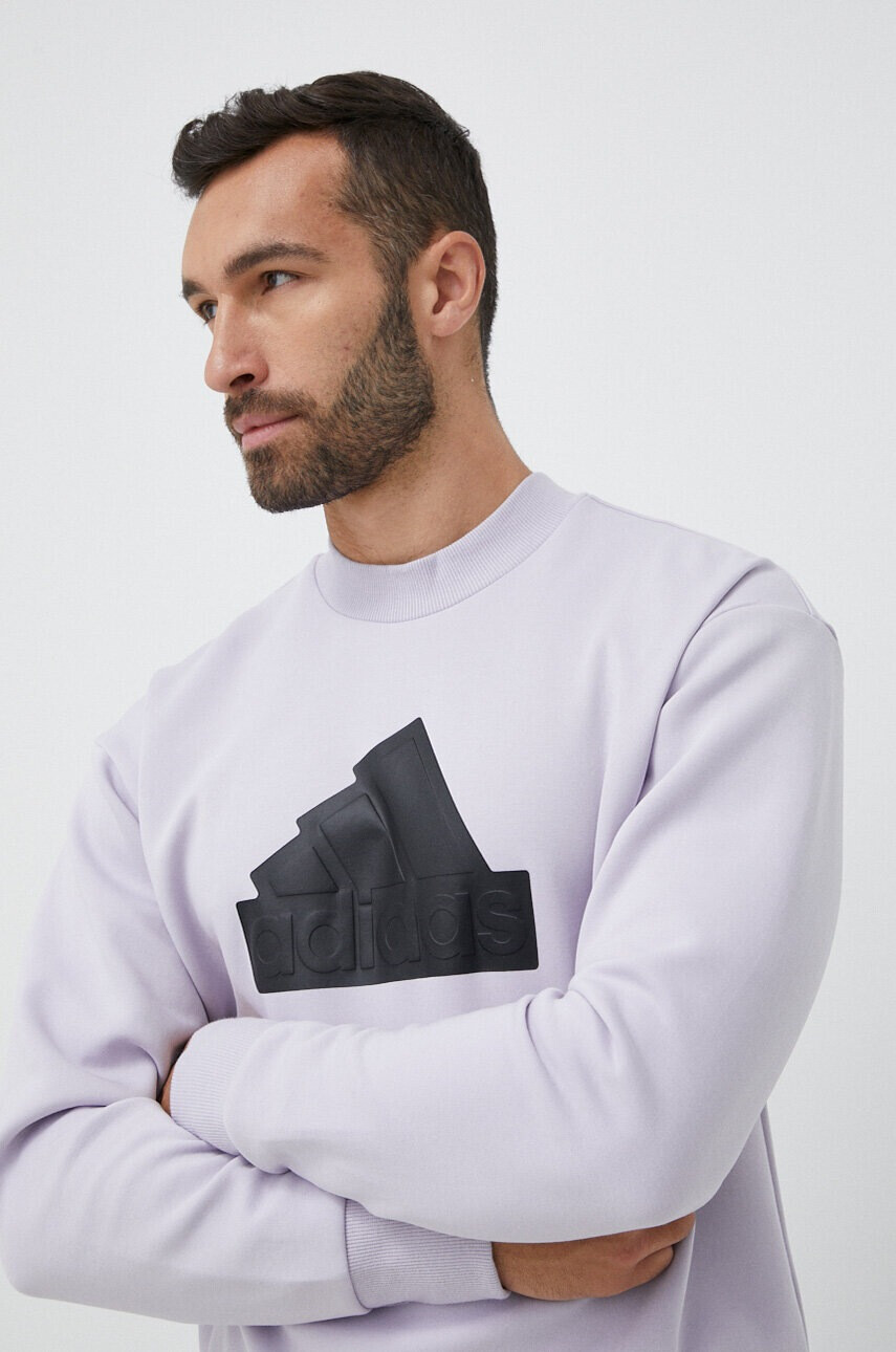adidas Суичър в лилаво с апликация - Pepit.bg