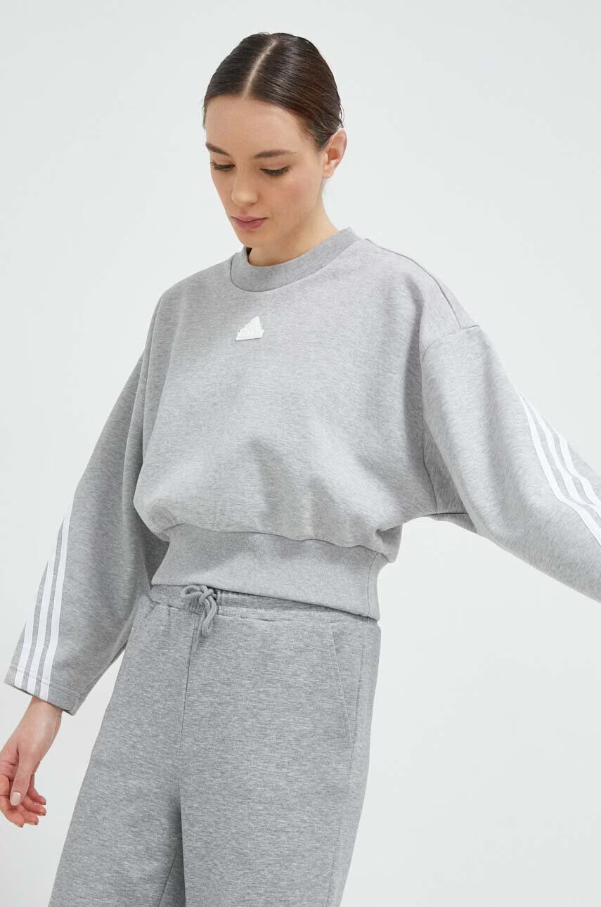adidas Суичър в сиво с десен - Pepit.bg