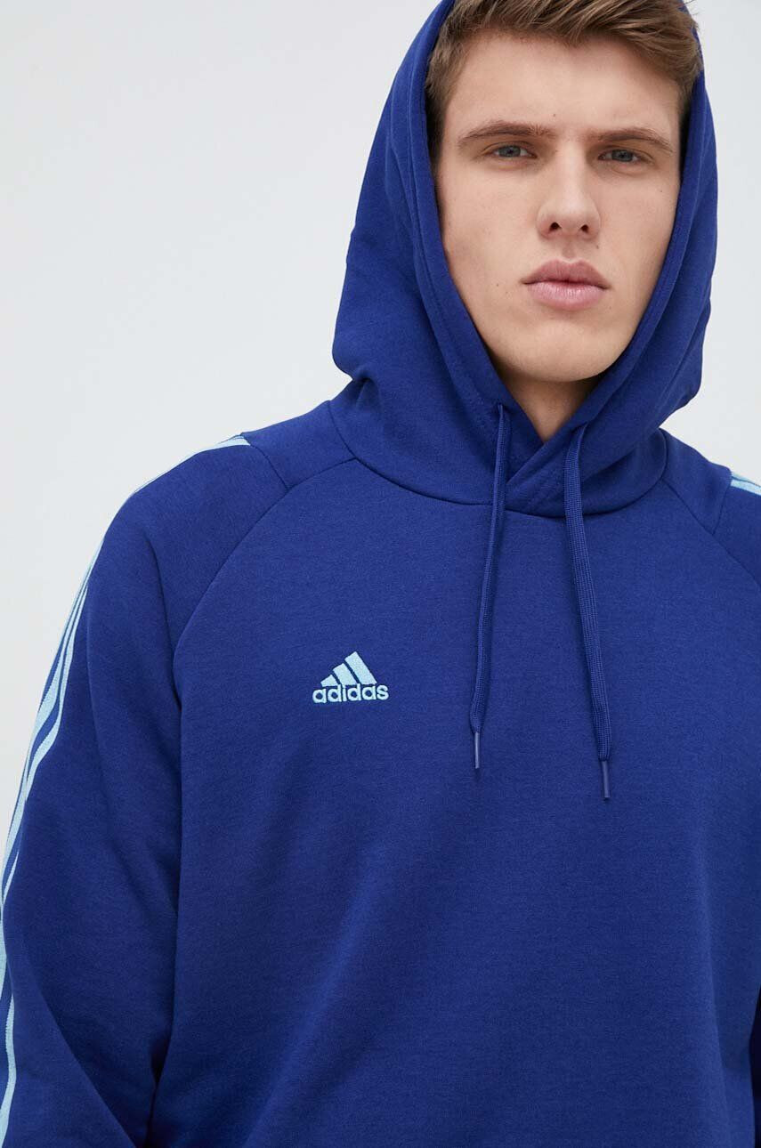 adidas Суичър в синьо с качулка с апликация - Pepit.bg