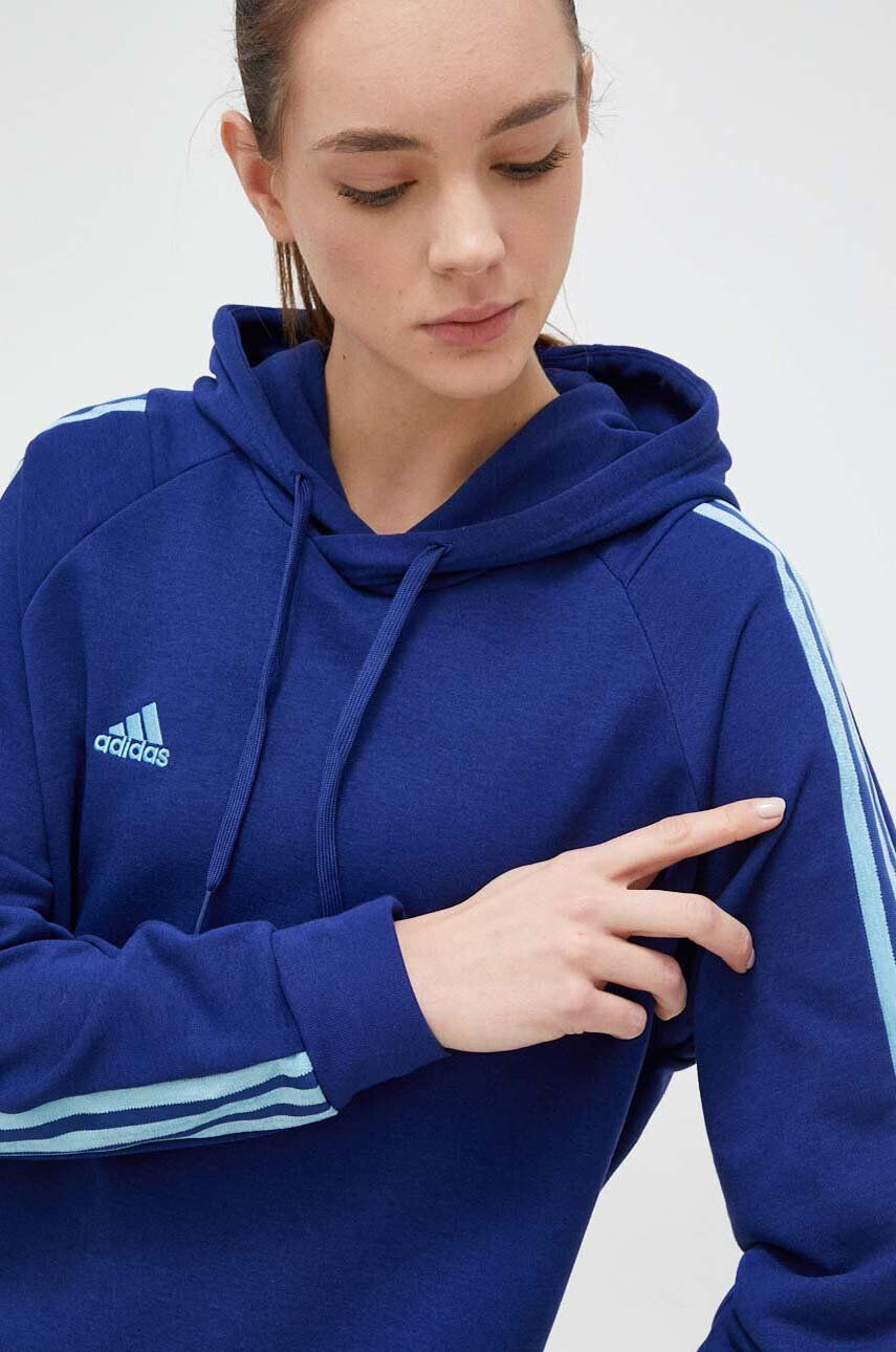 adidas Суичър в синьо с качулка с апликация - Pepit.bg