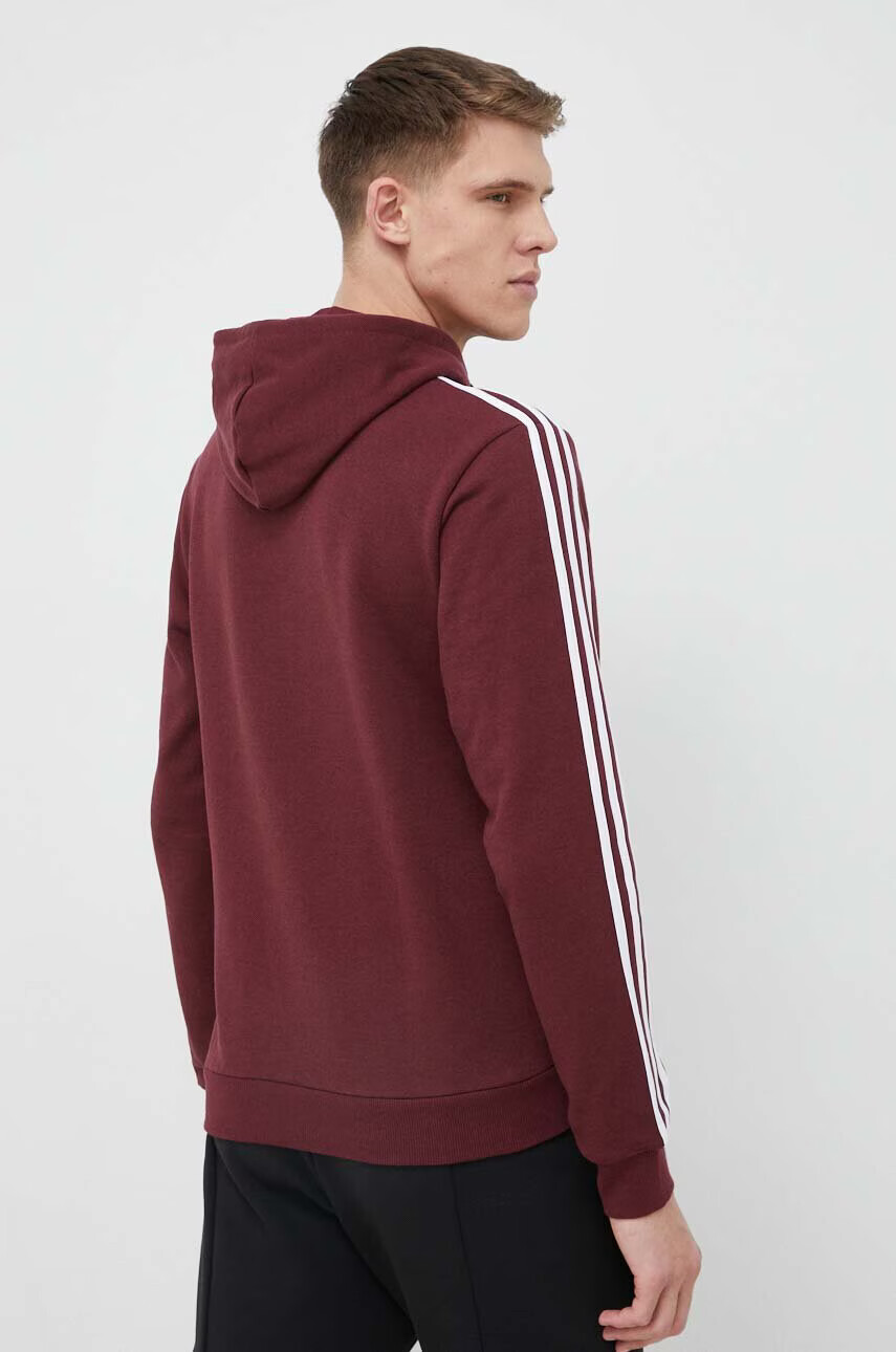 adidas Суичър в бордо с качулка с принт - Pepit.bg
