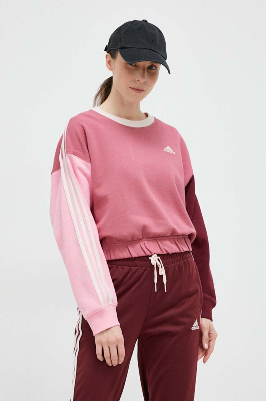 adidas Суичър в розово с десен - Pepit.bg