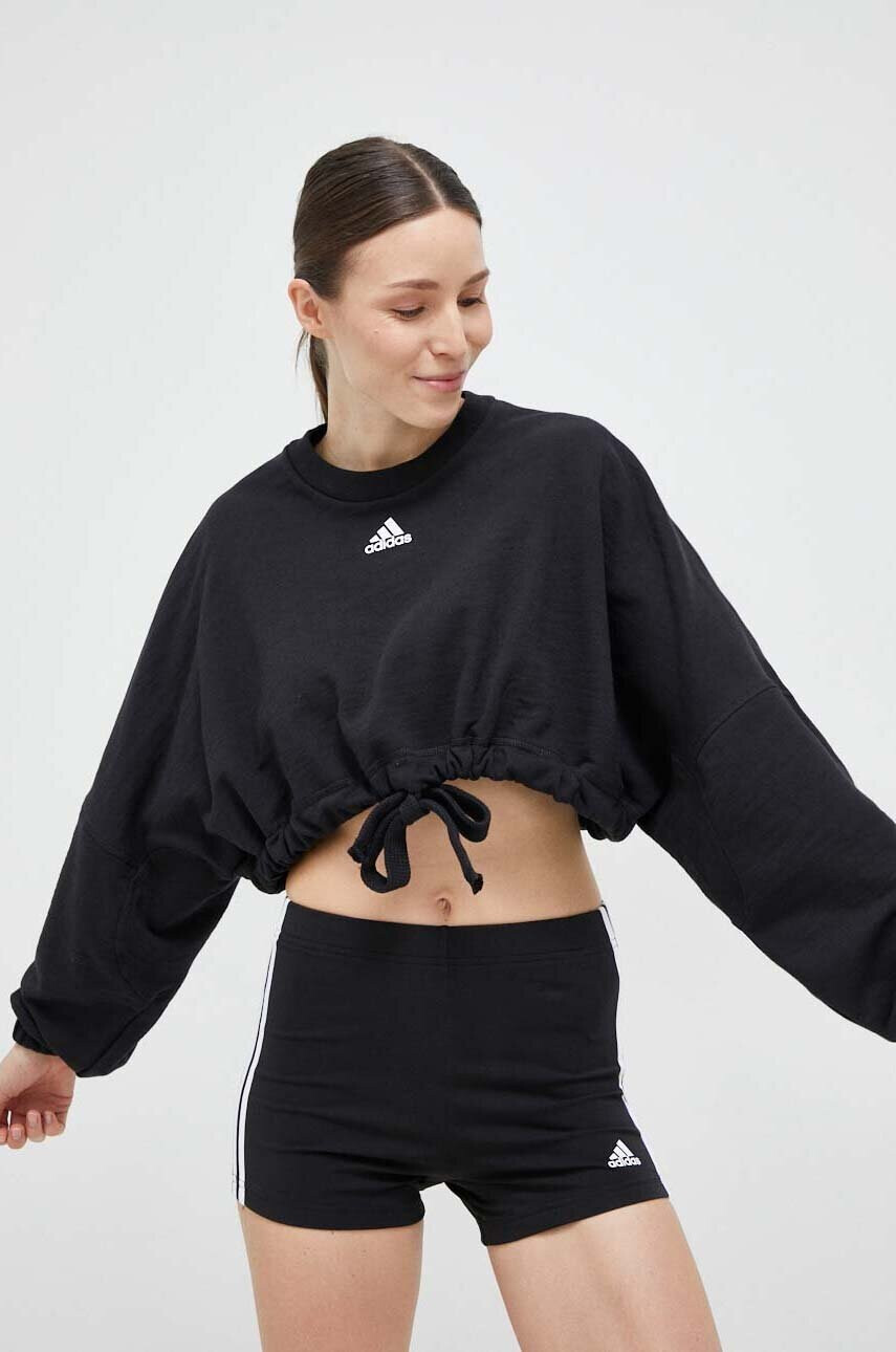 adidas Суичър в черно с изчистен дизайн - Pepit.bg