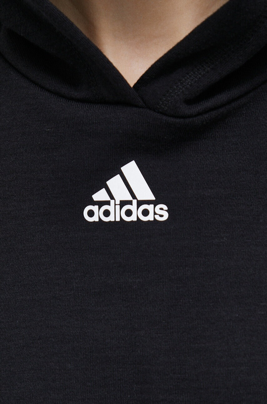 adidas Суичър в черно с качулка с изчистен дизайн - Pepit.bg