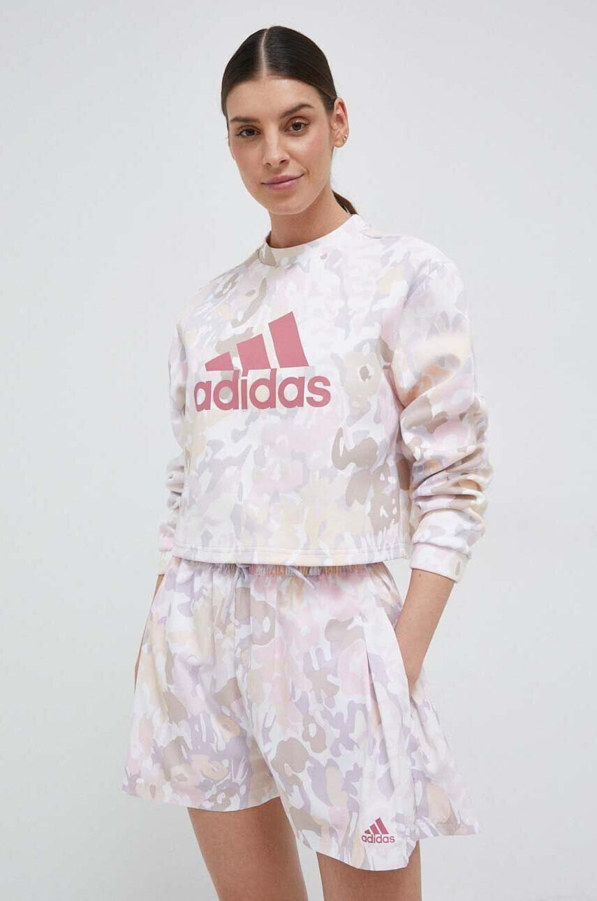 adidas Суичър в розово с десен - Pepit.bg