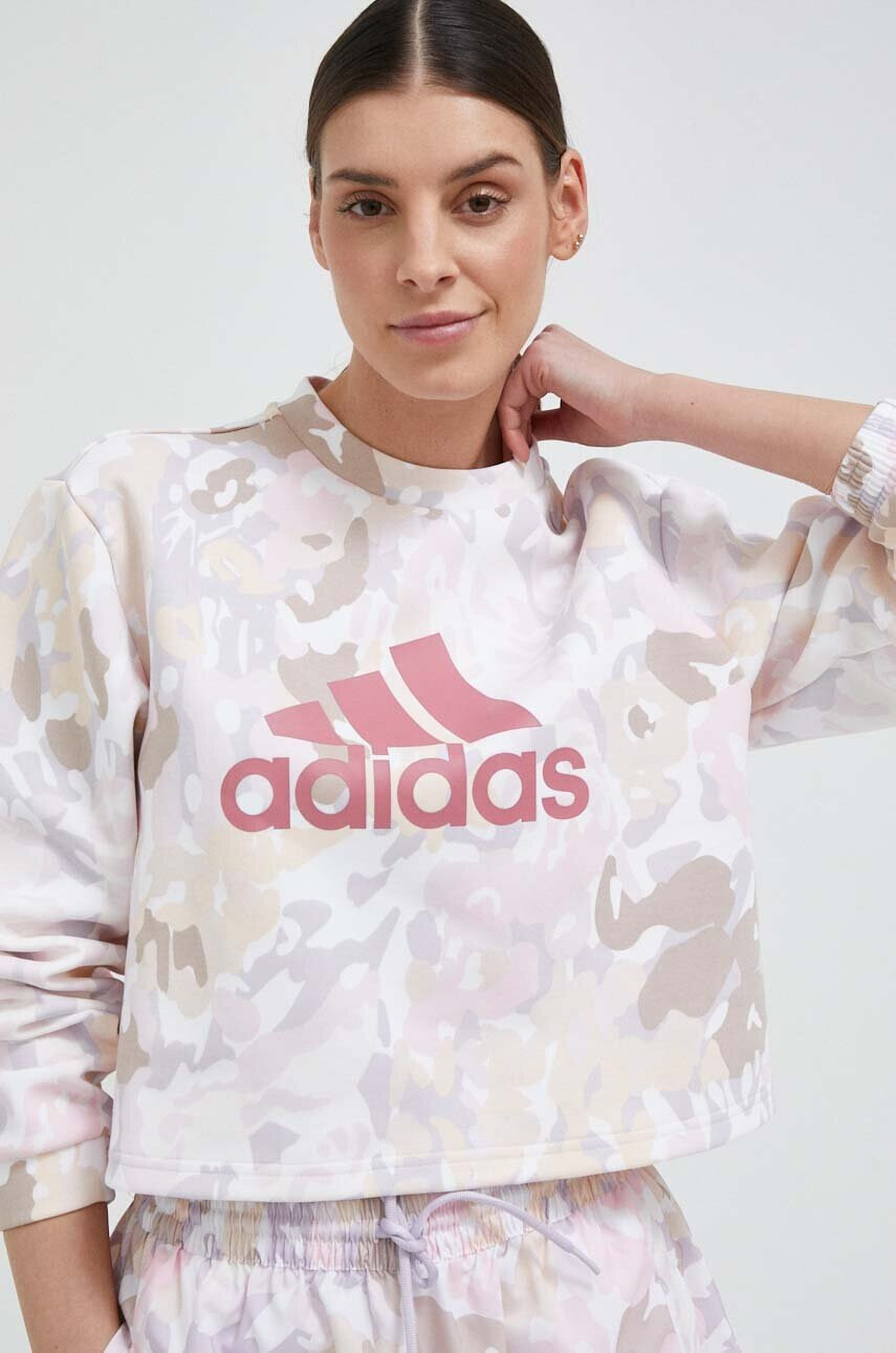 adidas Суичър в розово с десен - Pepit.bg