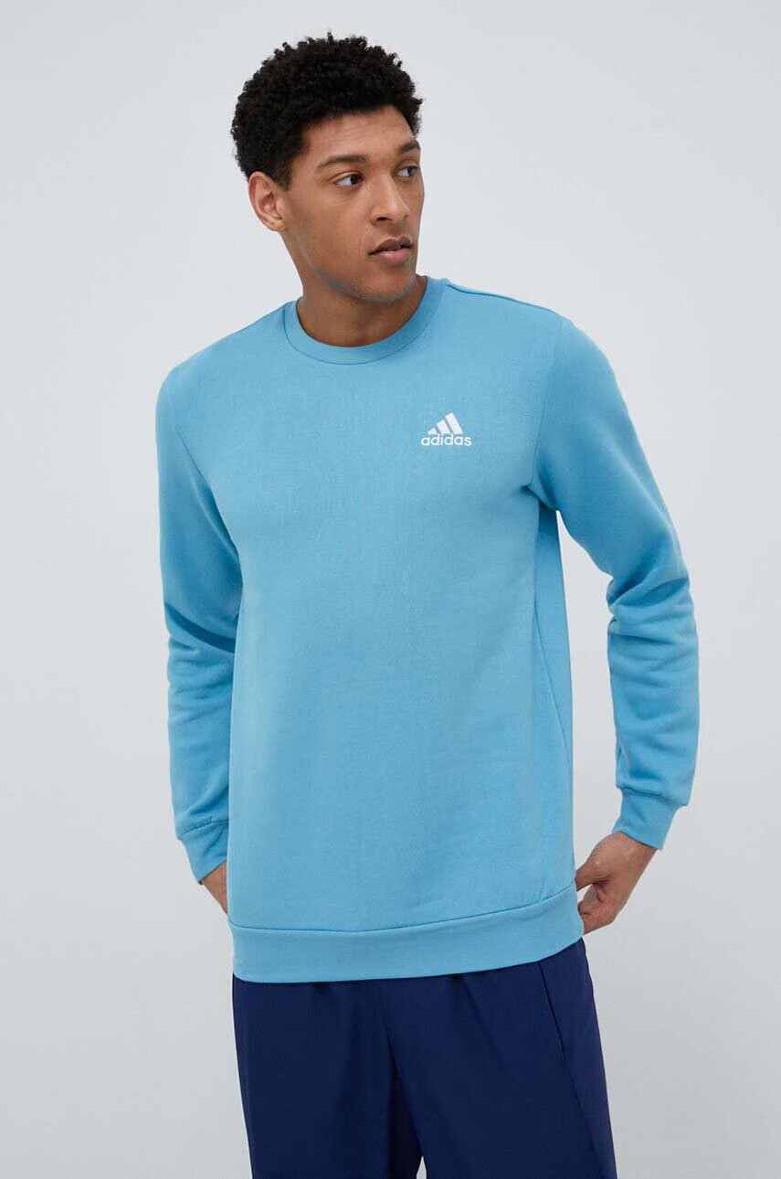 adidas Суичър в синьо с апликация - Pepit.bg