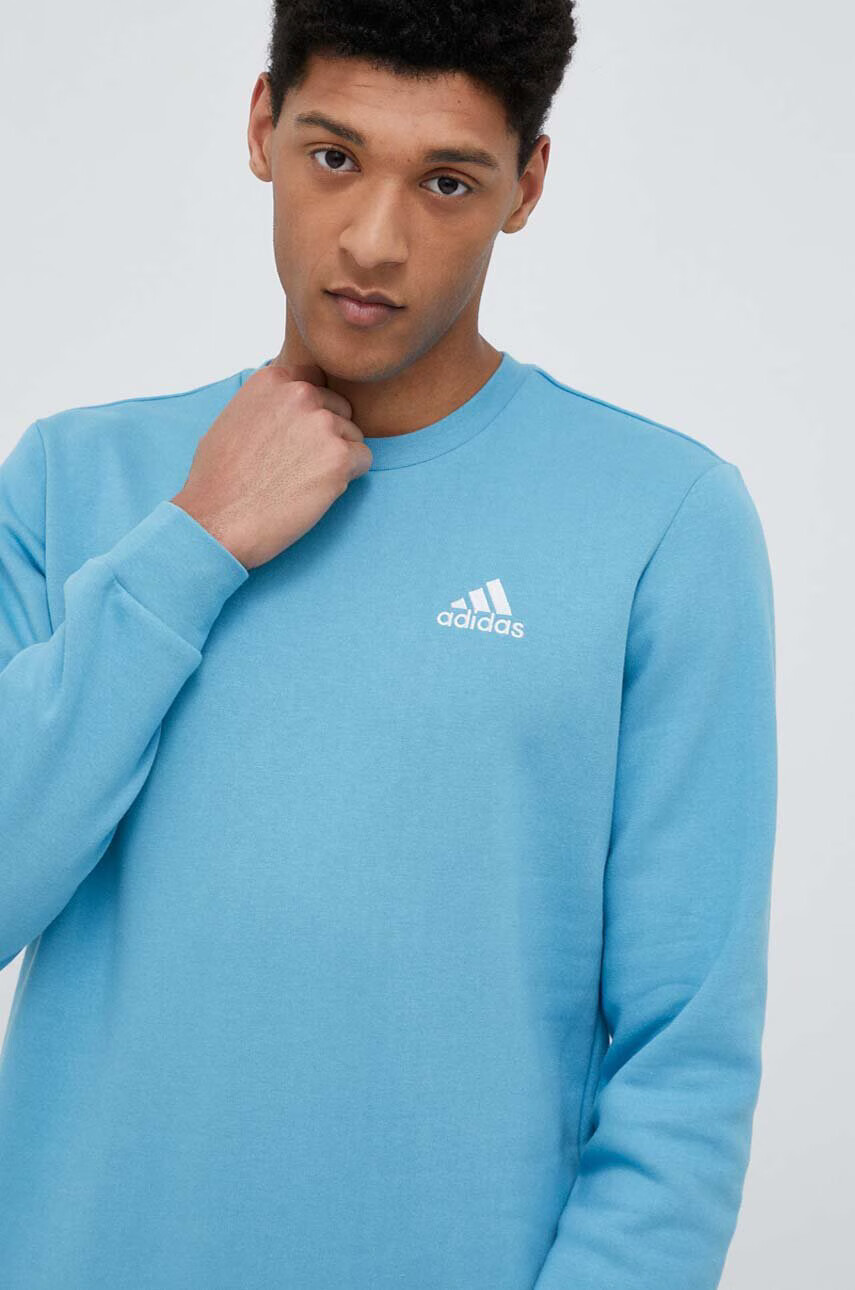 adidas Суичър в синьо с апликация - Pepit.bg