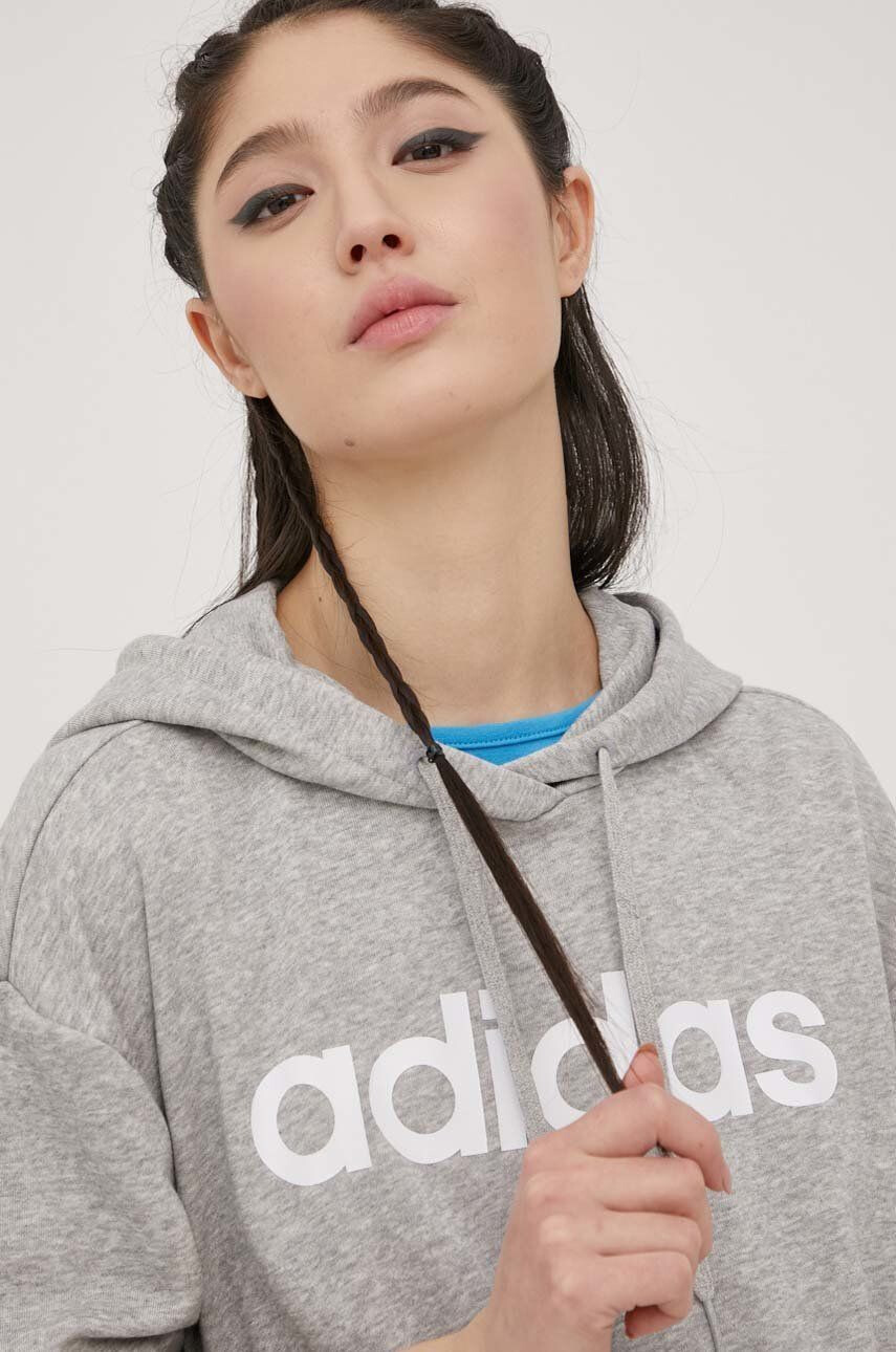 adidas Суичър в сиво меланж на - Pepit.bg