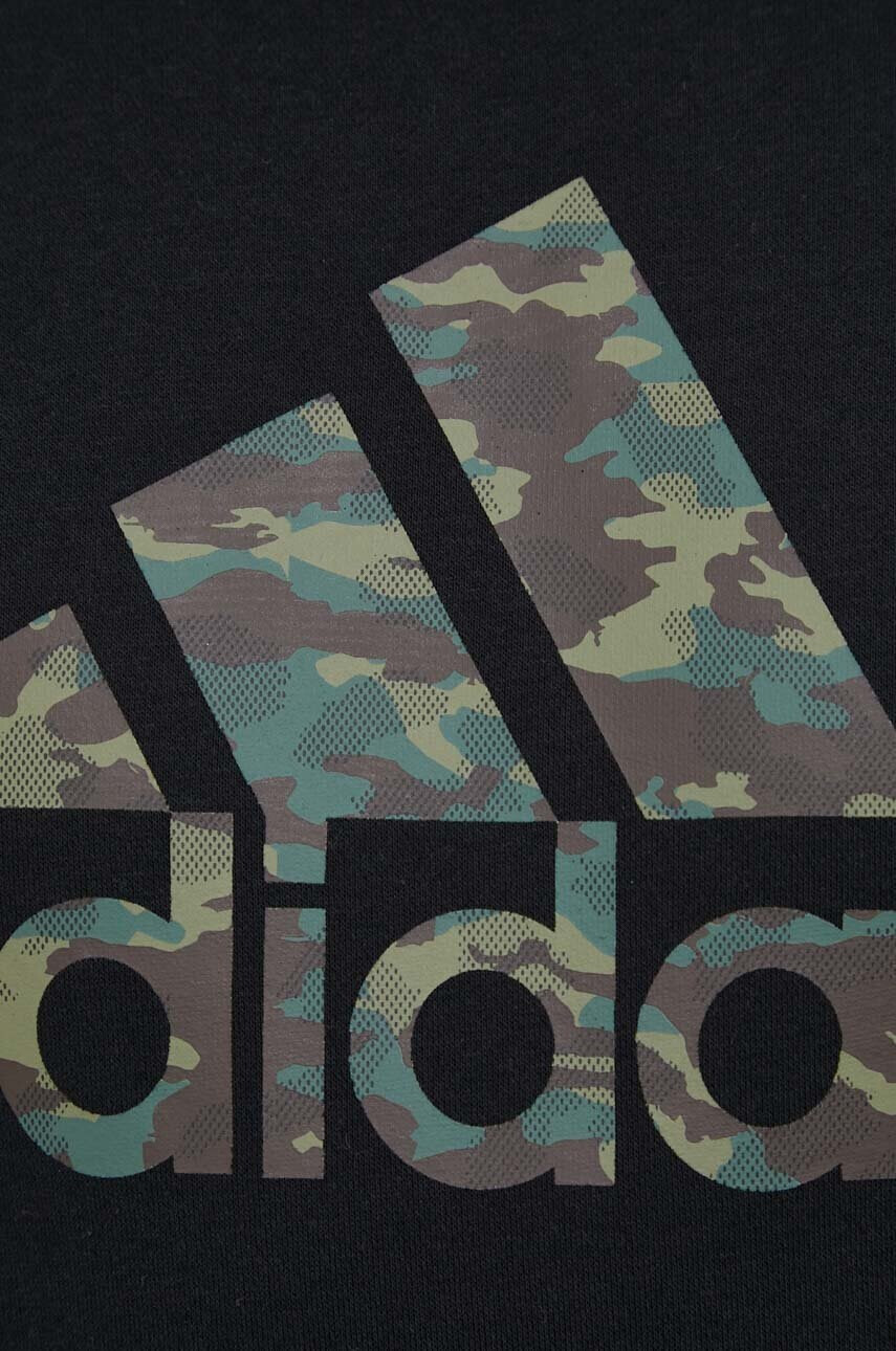 adidas Суичър в черно с качулка с десен - Pepit.bg
