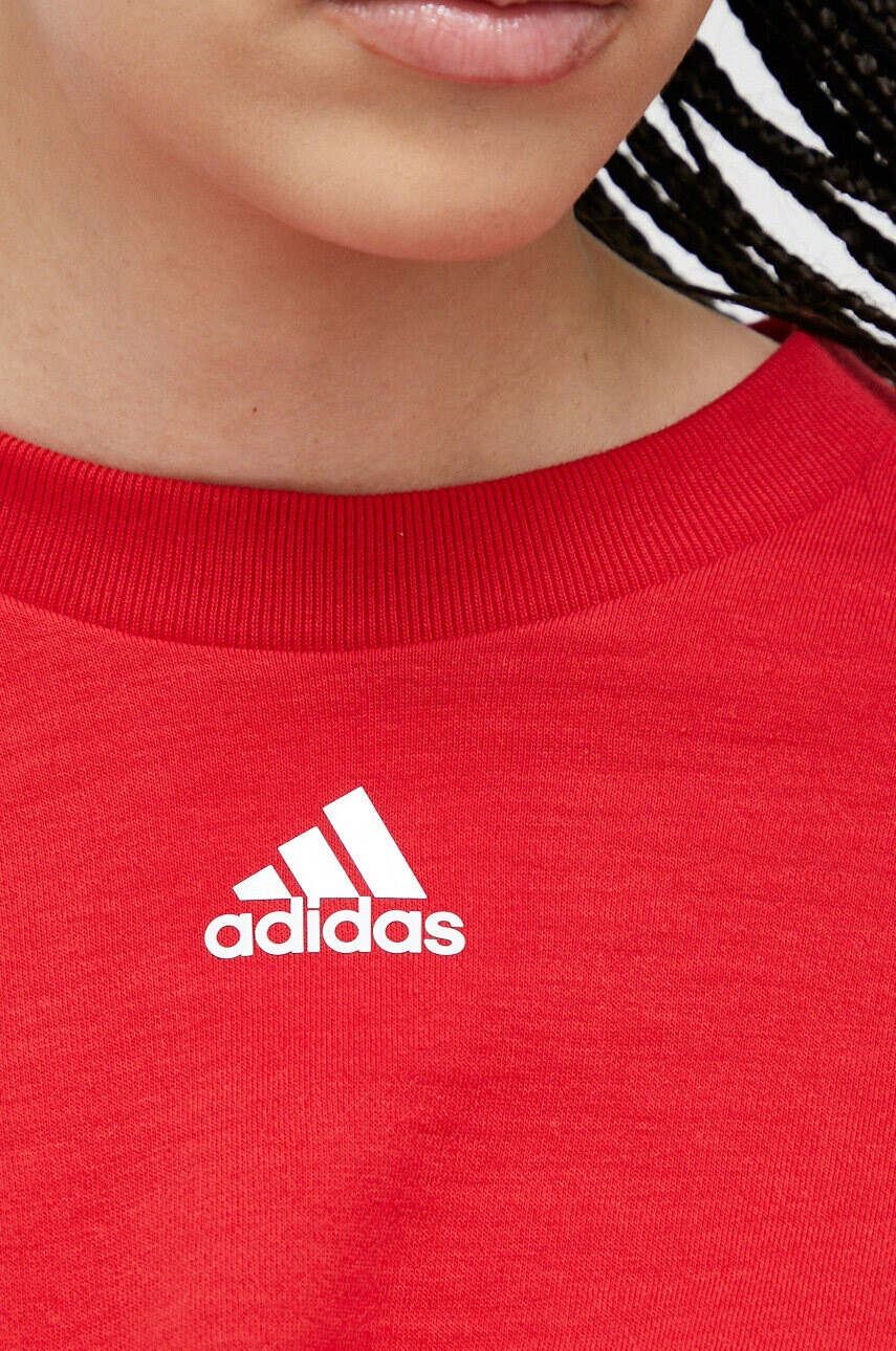 adidas Суичър в червено с принт - Pepit.bg