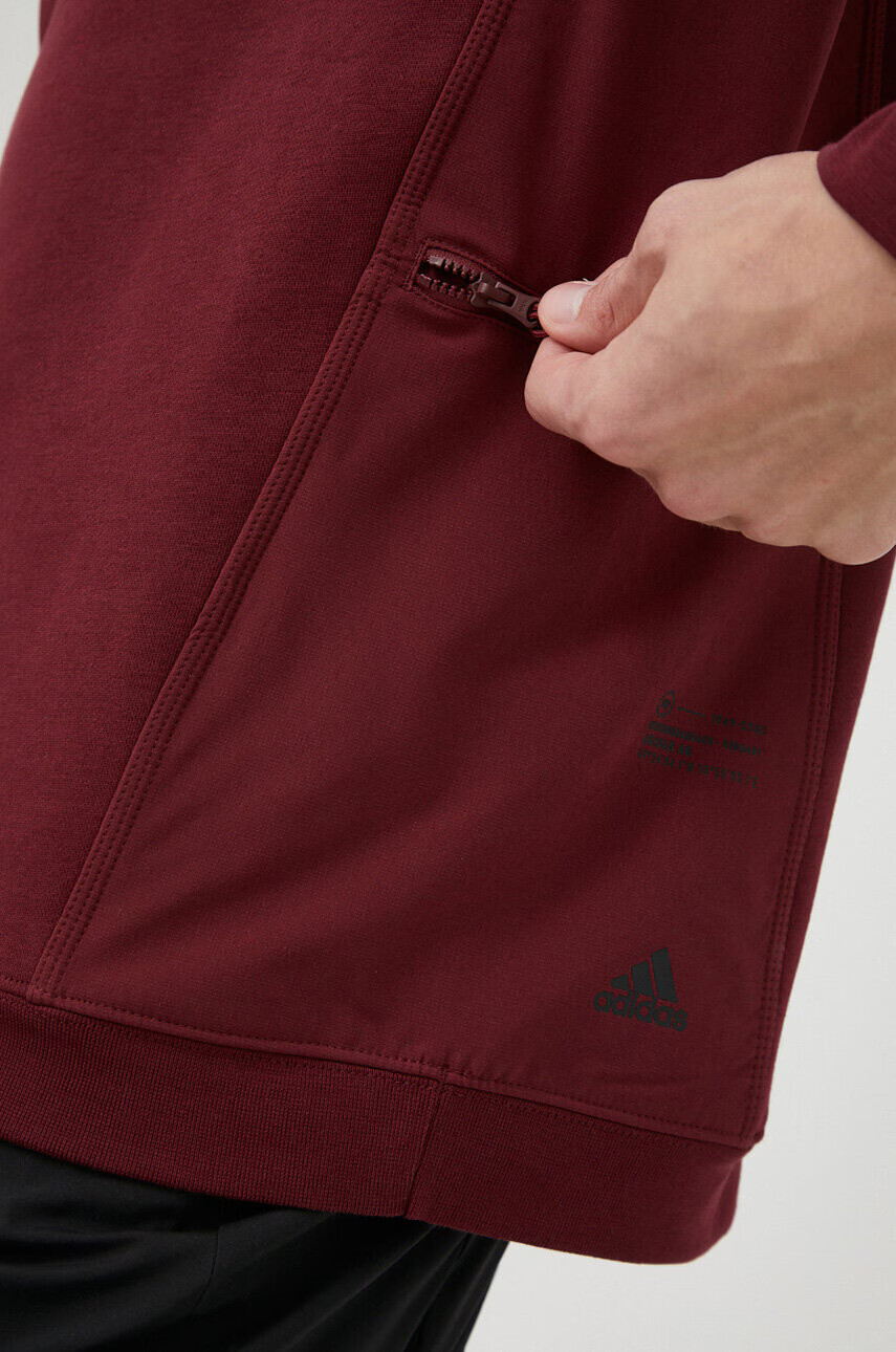 adidas Суичър в бордо с изчистен дизайн - Pepit.bg
