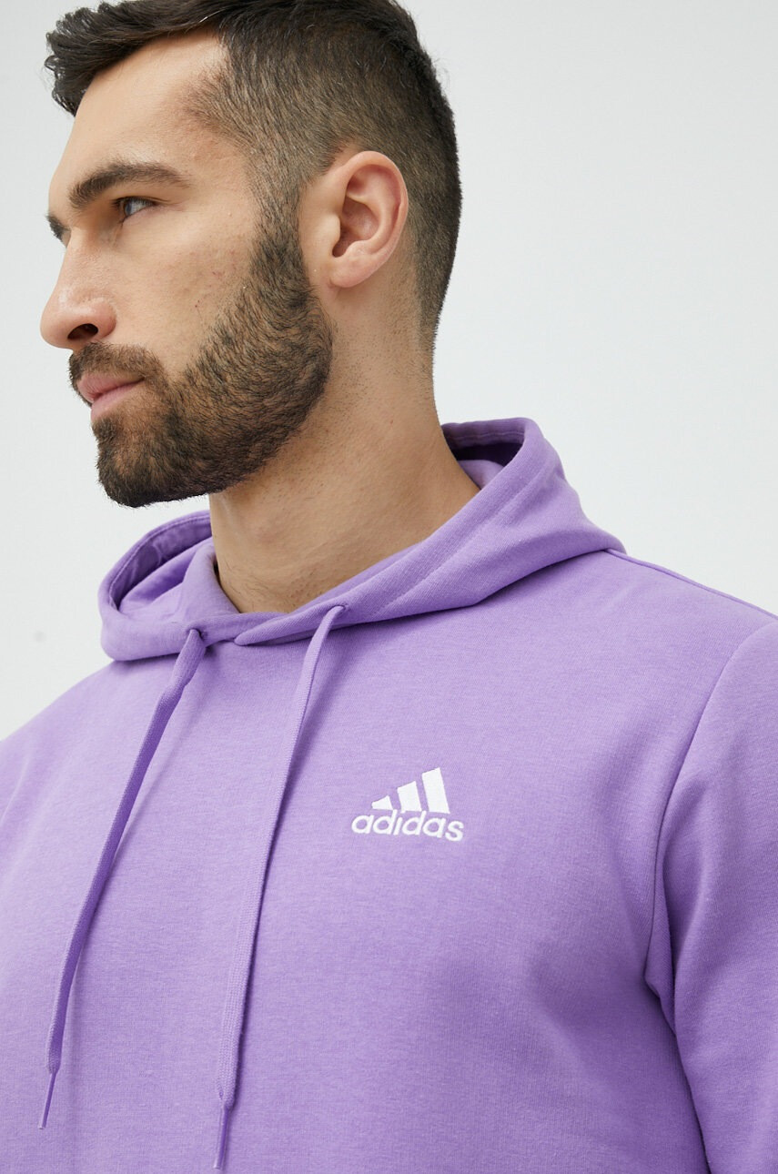 adidas Суичър в лилаво с качулка с принт - Pepit.bg