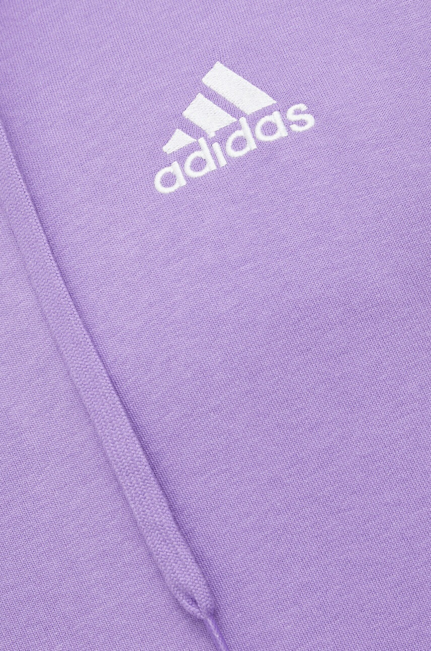 adidas Суичър в лилаво с качулка с принт - Pepit.bg