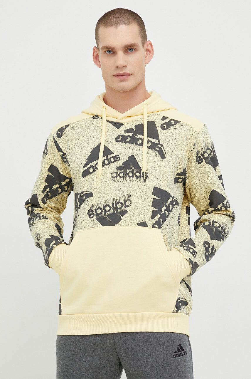 adidas Суичър в жълто с десен - Pepit.bg