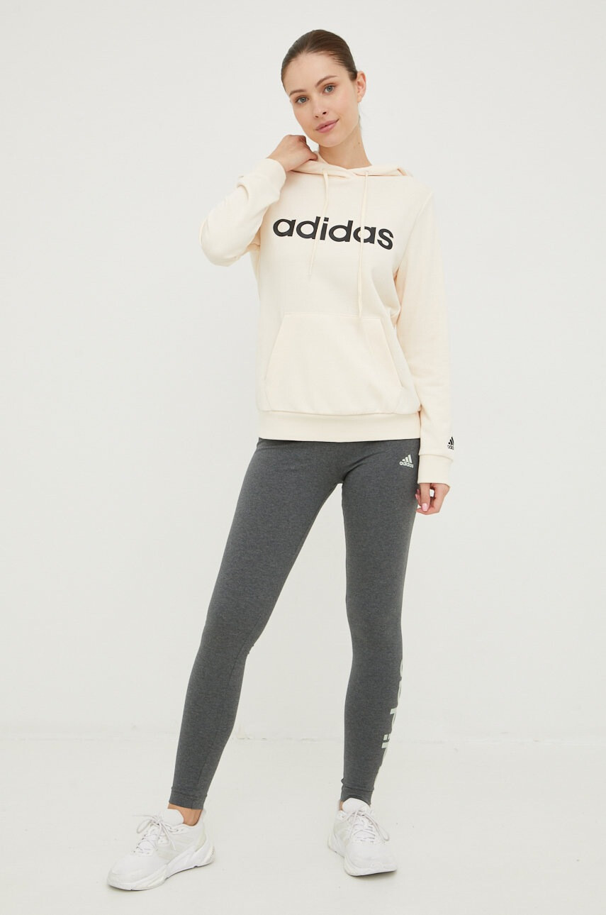 adidas Суичър в бежово с принт - Pepit.bg