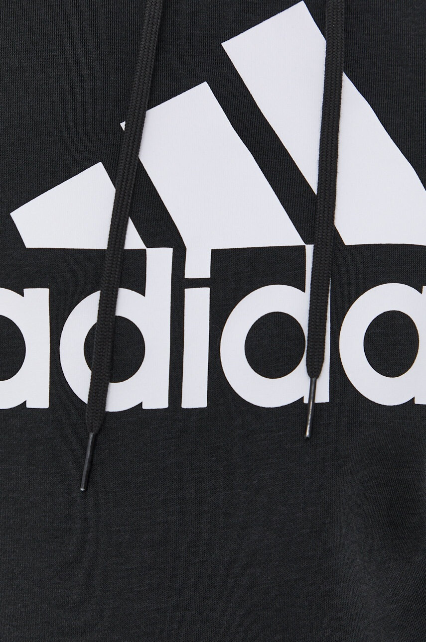 adidas Суичър GL0653 дамски в черно с принт - Pepit.bg