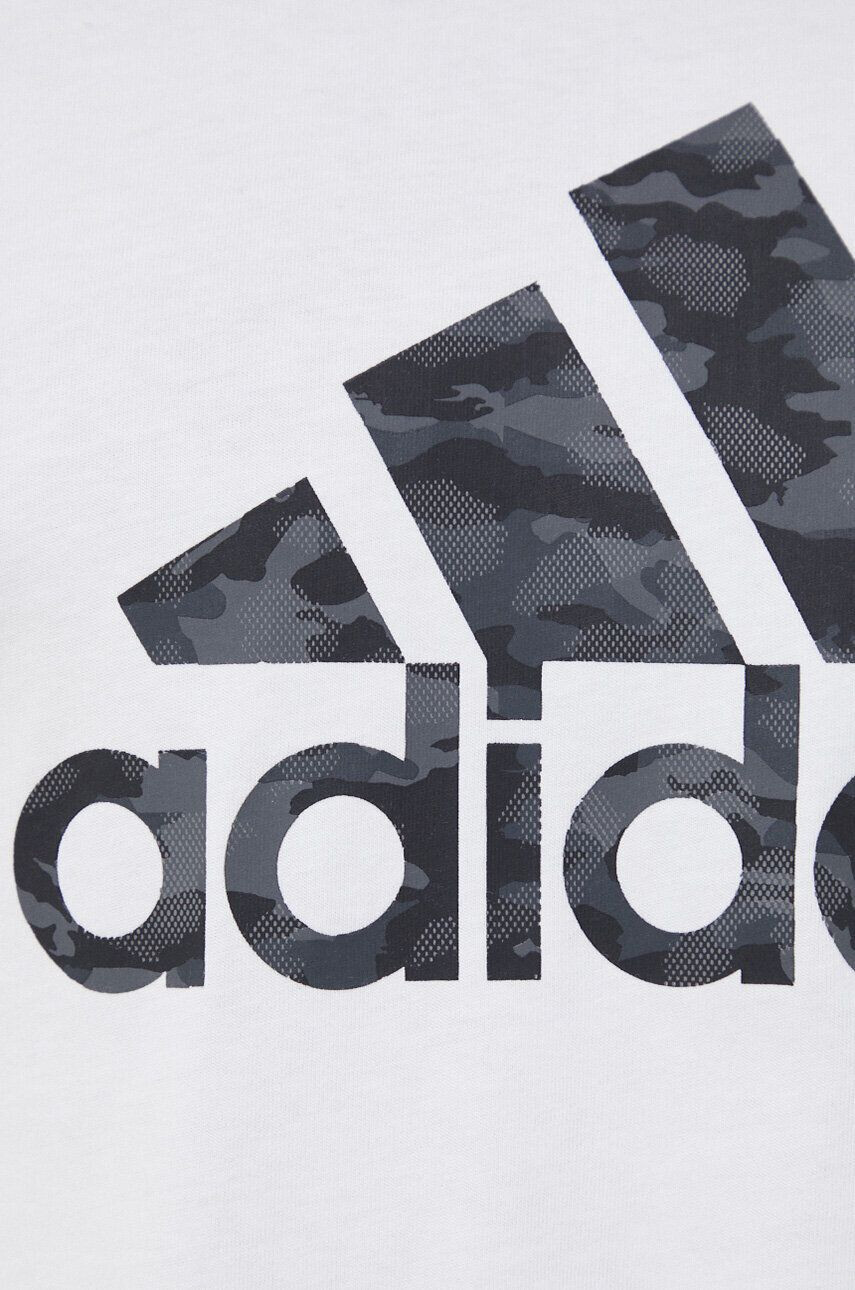 adidas Тениска в бяло с принт - Pepit.bg