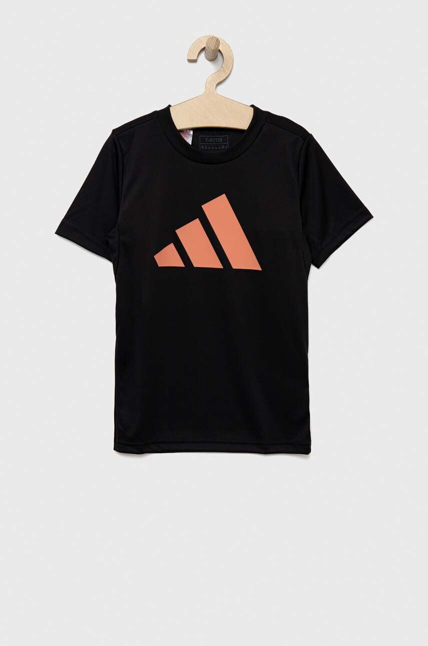 adidas Тениска U TR-ES LOGO в черно с принт - Pepit.bg