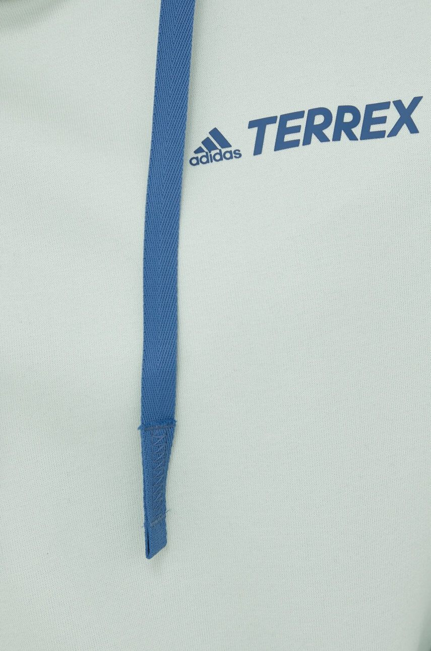 adidas TERREX Спортен суичър в зелено с качулка с изчистен дизайн - Pepit.bg