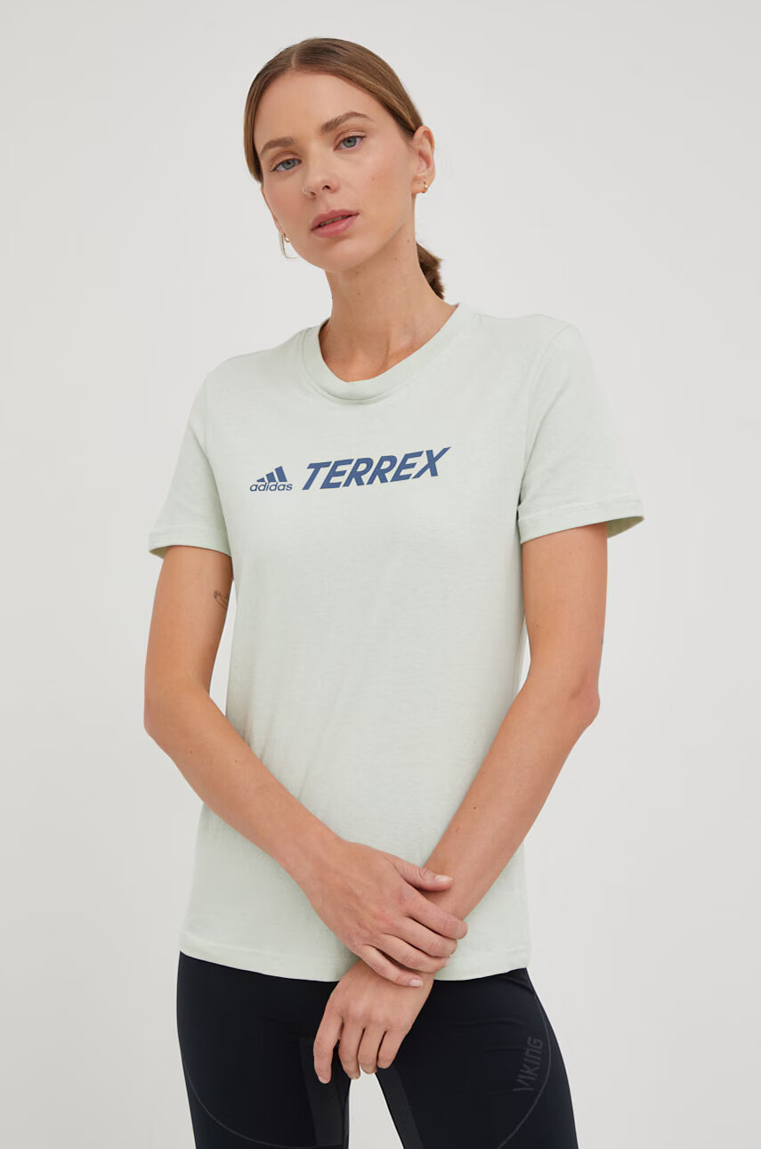 adidas TERREX Тениска Classic Logo в зелено - Pepit.bg