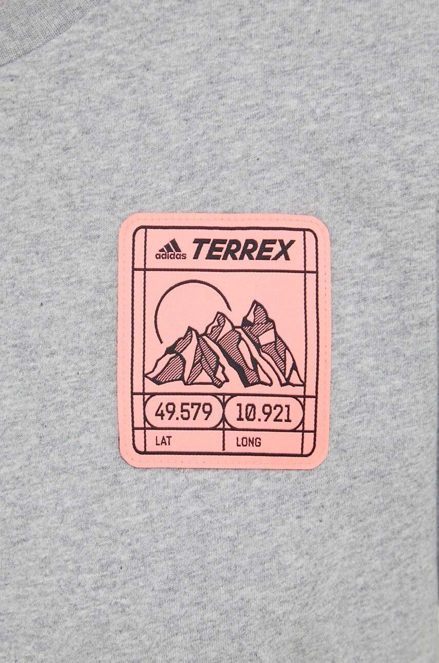 adidas TERREX Тениска Patch Mountain H50943 в сиво - Pepit.bg
