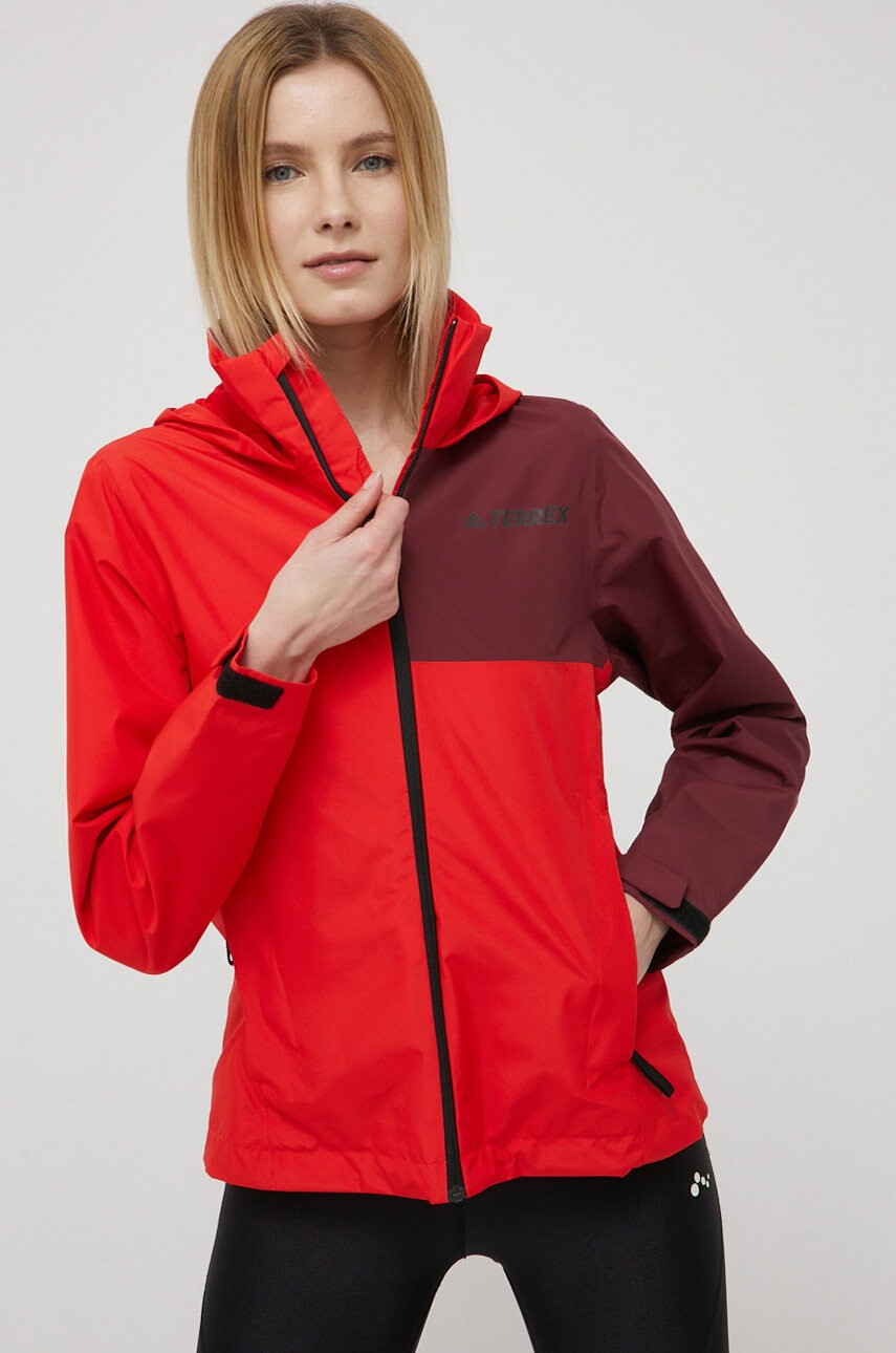 adidas TERREX Яке за спортове на открито в червено - Pepit.bg