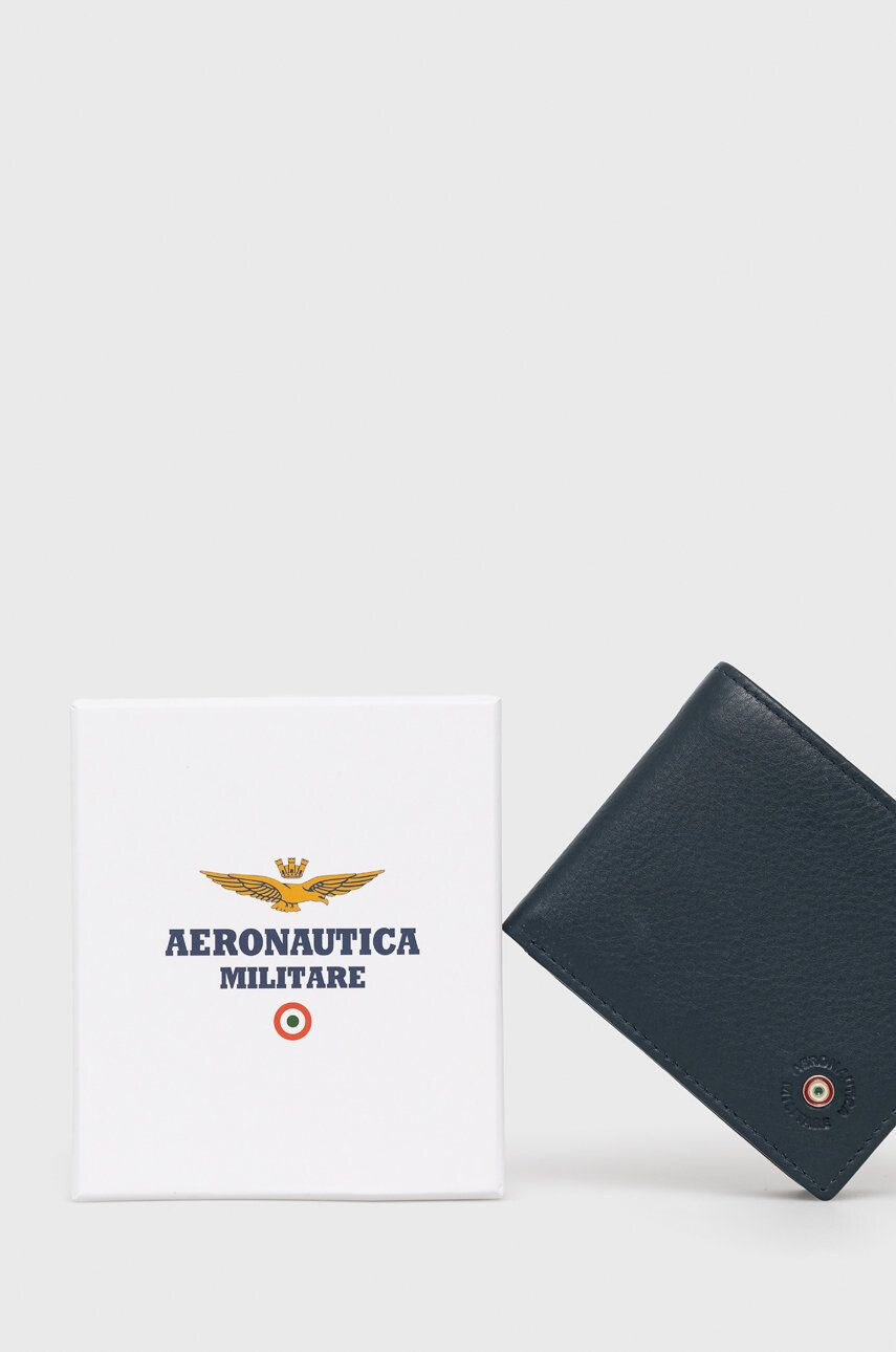 Aeronautica Militare Кожен портфейл мъжки в тъмносиньо - Pepit.bg