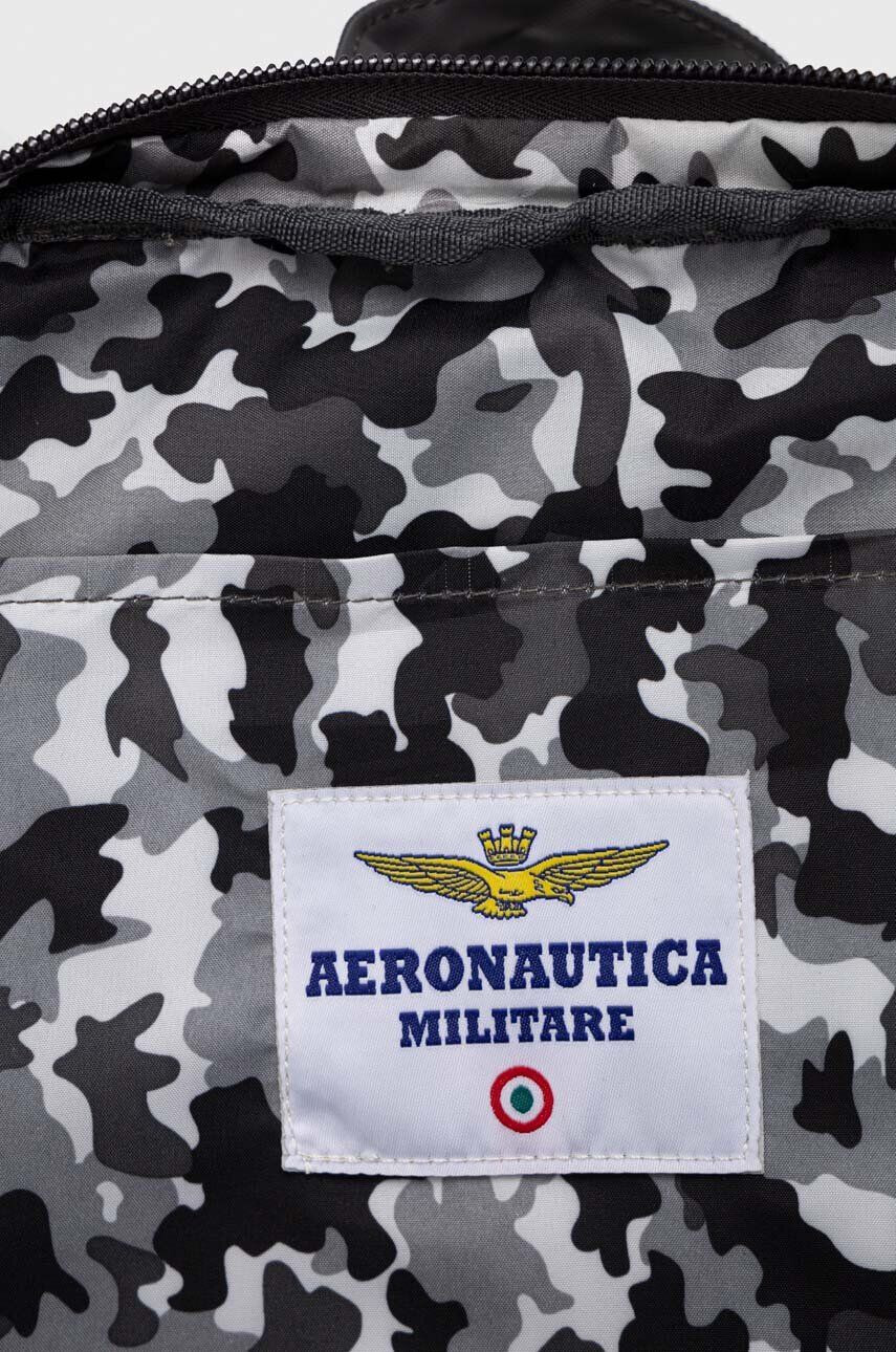 Aeronautica Militare Раница в сиво голям размер с апликация - Pepit.bg