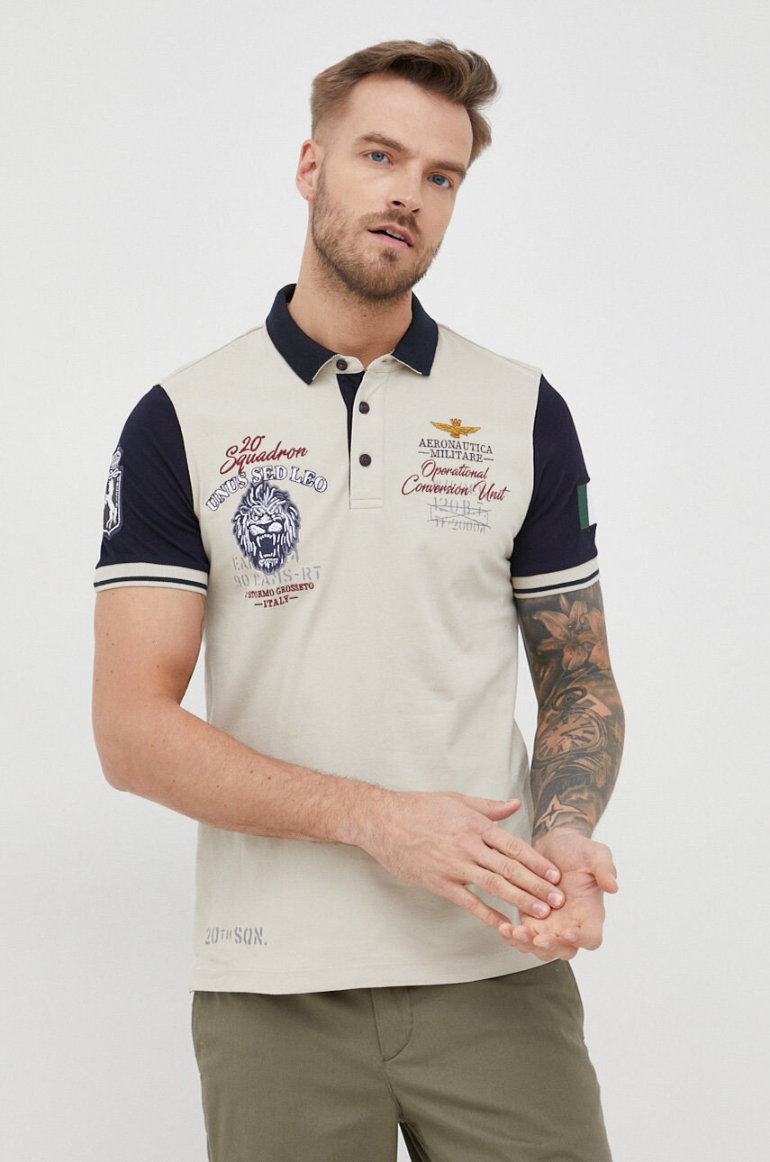 Aeronautica Militare Тениска с яка - Pepit.bg