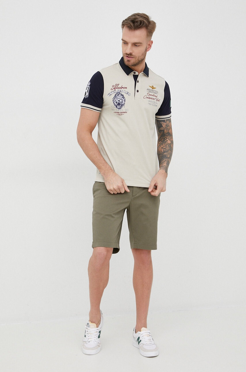 Aeronautica Militare Тениска с яка - Pepit.bg