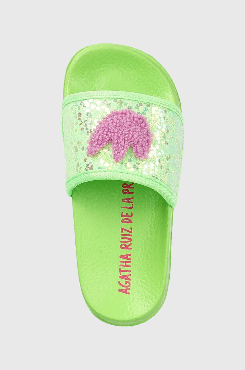 Agatha Ruiz de la Prada Детски чехли в зелено - Pepit.bg
