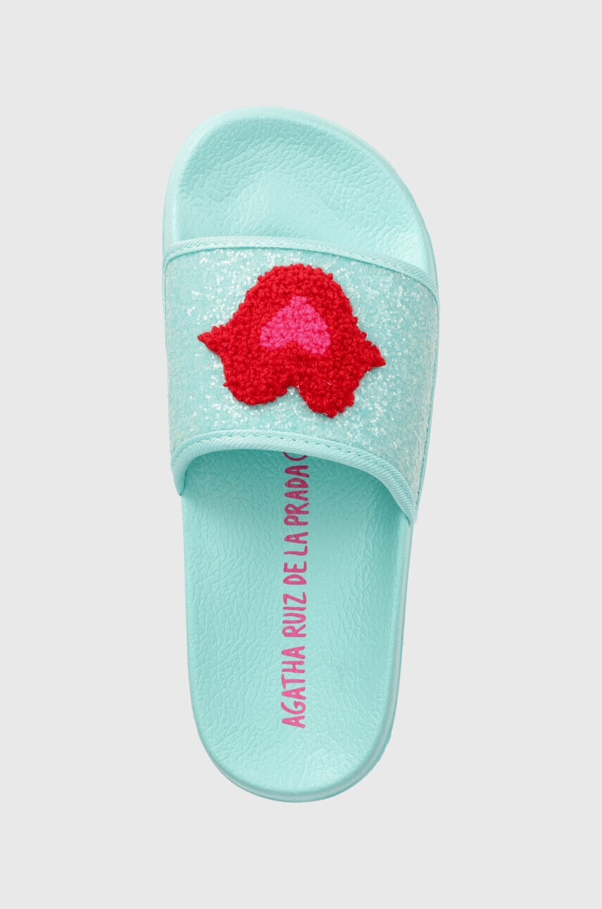 Agatha Ruiz de la Prada Детски чехли в тюркоазено - Pepit.bg