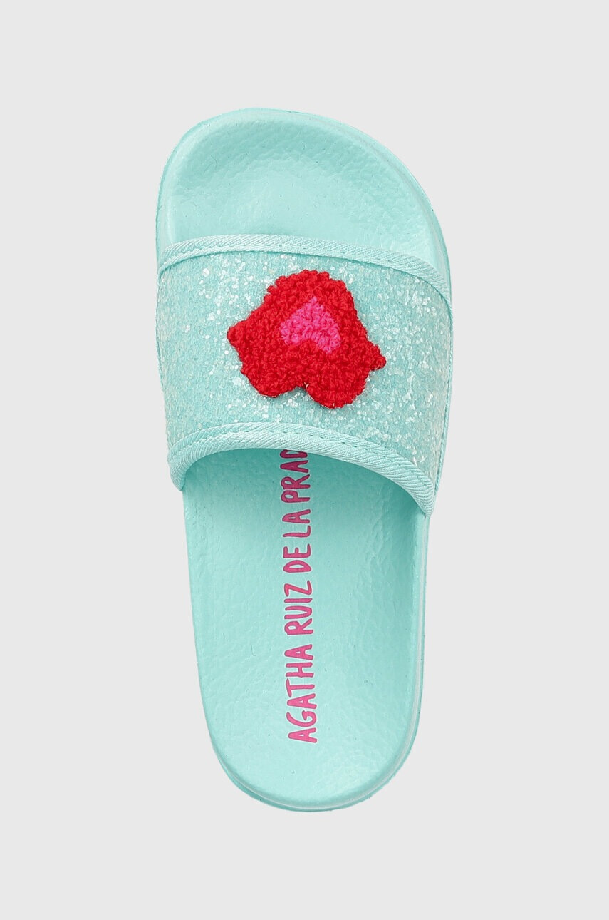 Agatha Ruiz de la Prada Детски чехли в тюркоазено - Pepit.bg