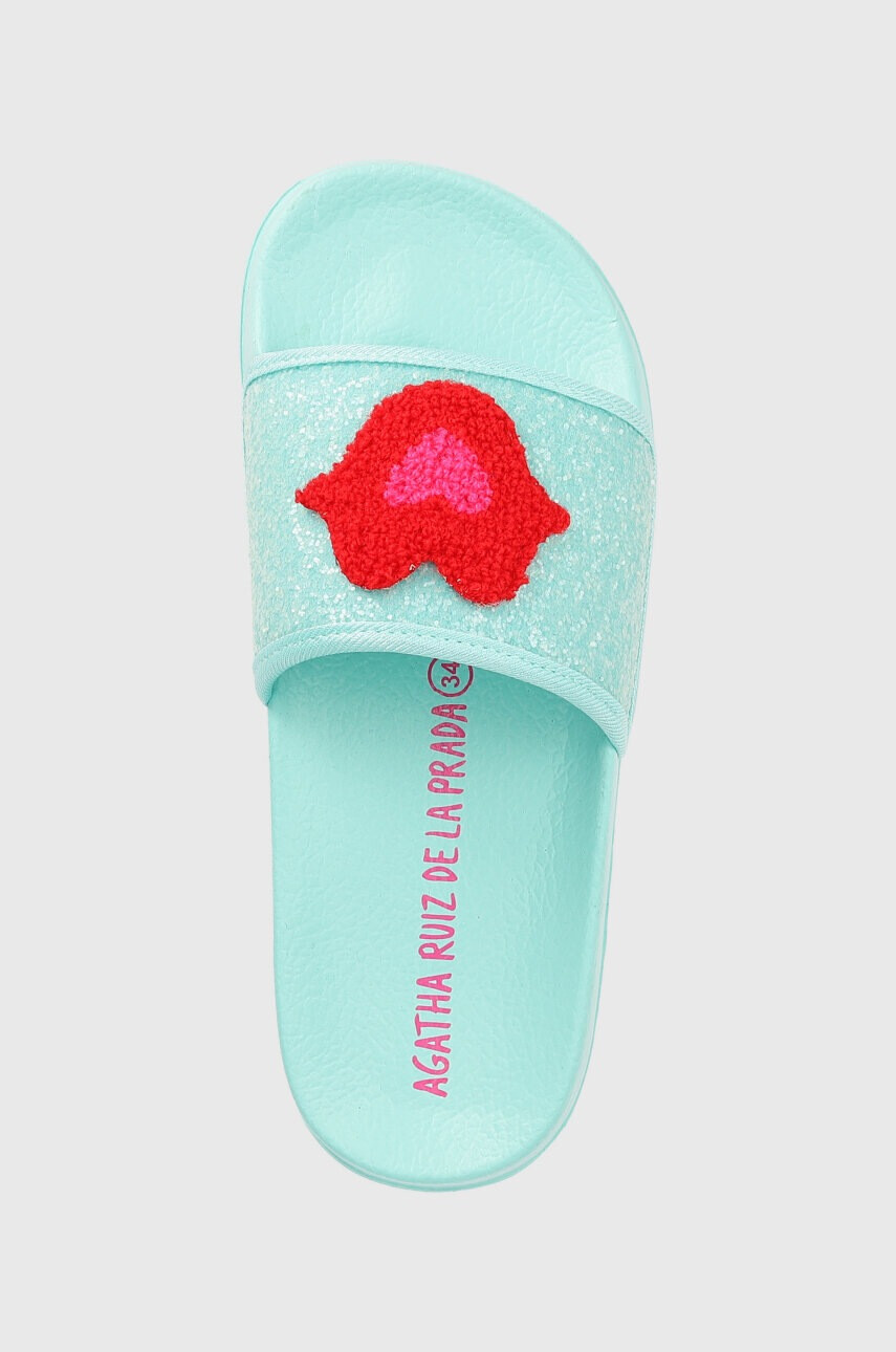 Agatha Ruiz de la Prada Детски чехли в тюркоазено - Pepit.bg