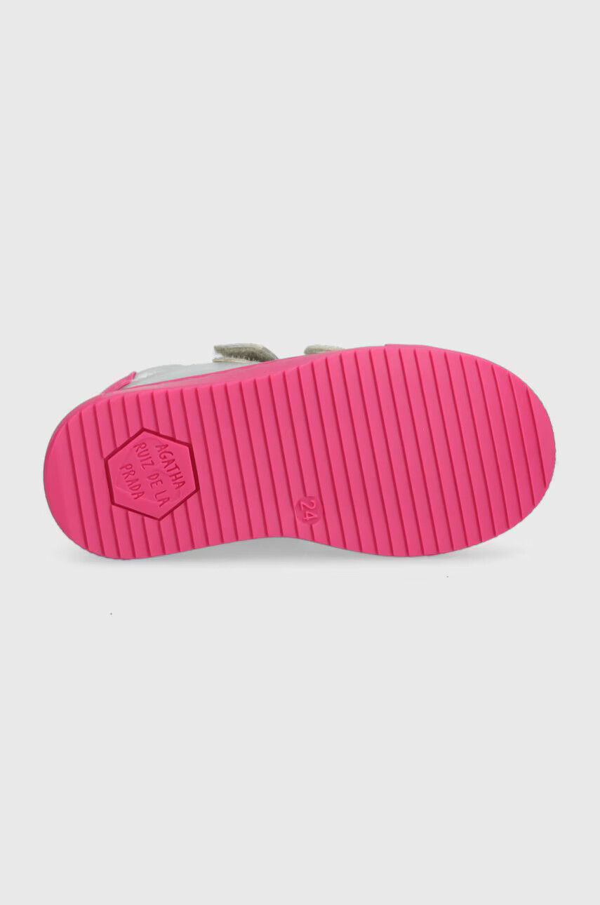 Agatha Ruiz de la Prada Детски кожени маратонки в златисто - Pepit.bg