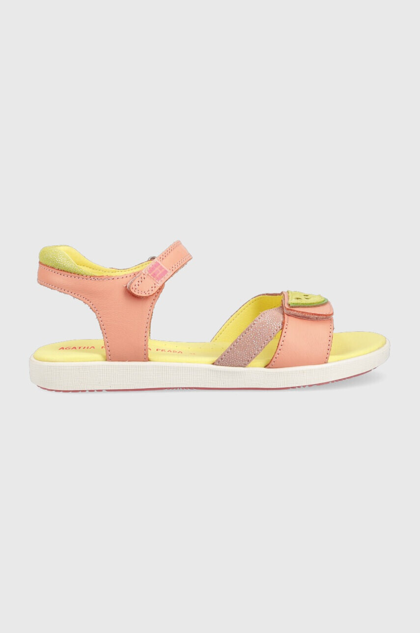 Agatha Ruiz de la Prada Детски сандали от кожа в розово - Pepit.bg