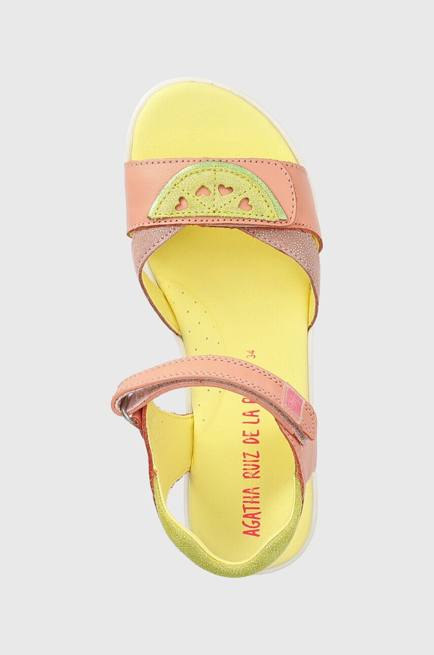 Agatha Ruiz de la Prada Детски сандали от кожа в розово - Pepit.bg