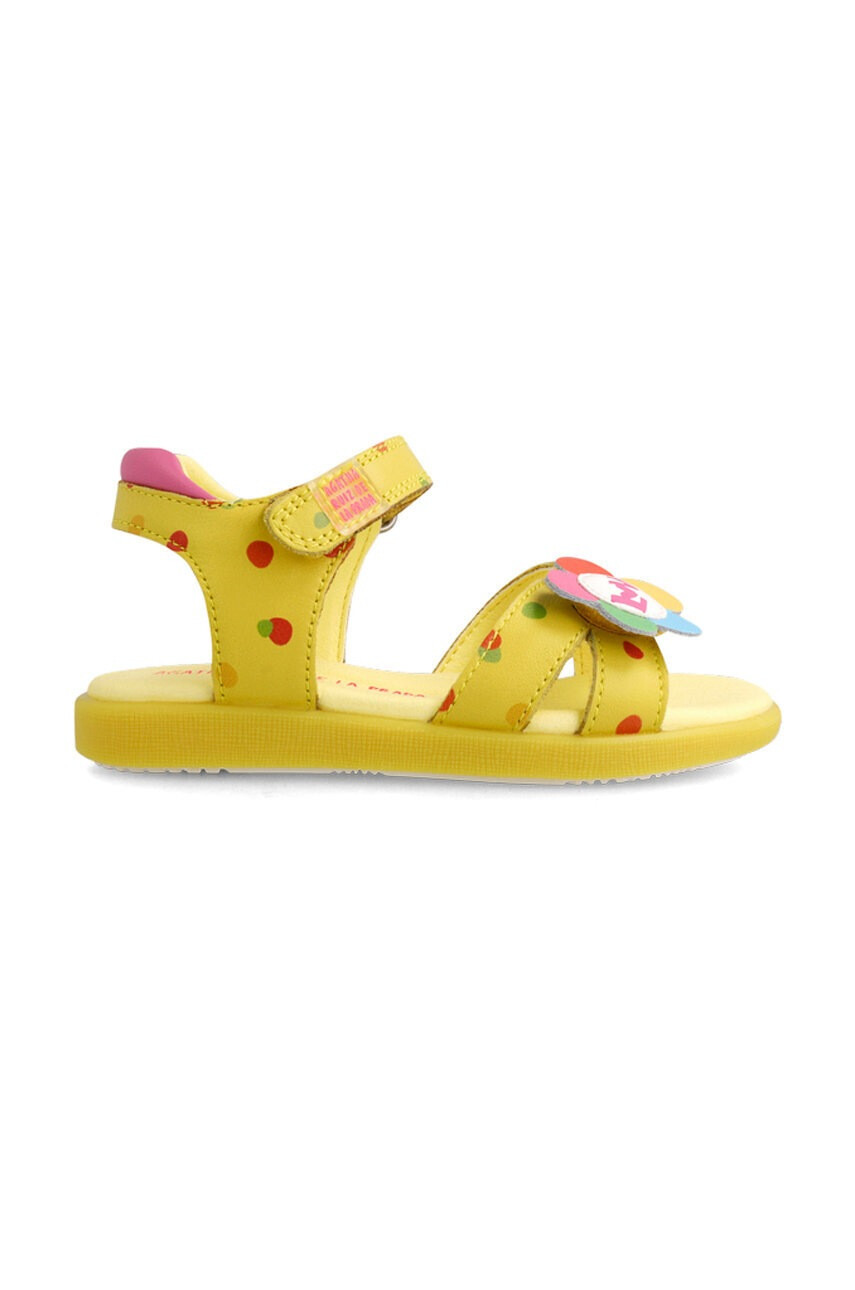 Agatha Ruiz de la Prada Детски сандали от кожа в жълто - Pepit.bg