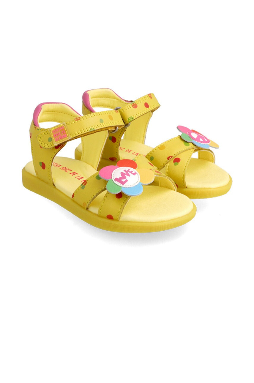Agatha Ruiz de la Prada Детски сандали от кожа в жълто - Pepit.bg