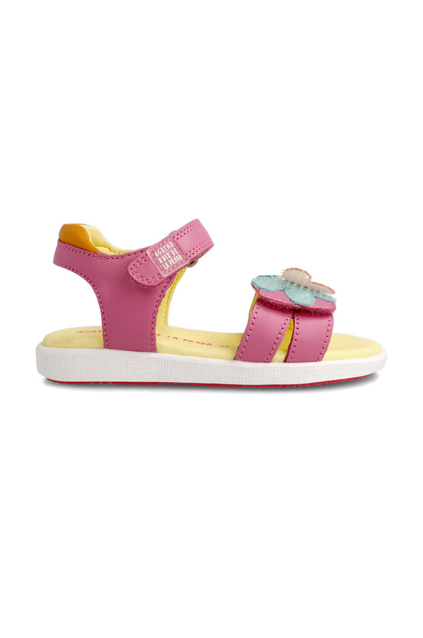 Agatha Ruiz de la Prada Детски сандали от кожа в розово - Pepit.bg