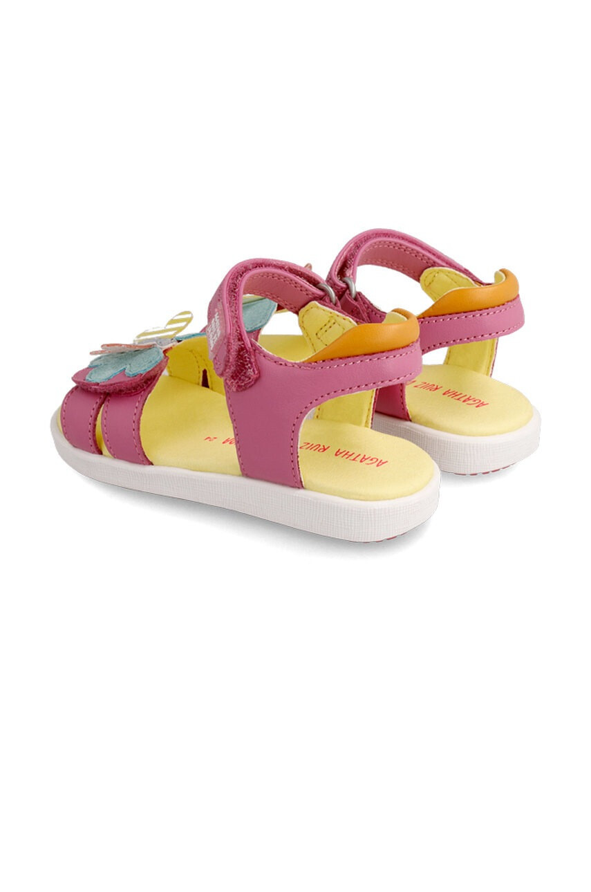 Agatha Ruiz de la Prada Детски сандали от кожа в розово - Pepit.bg
