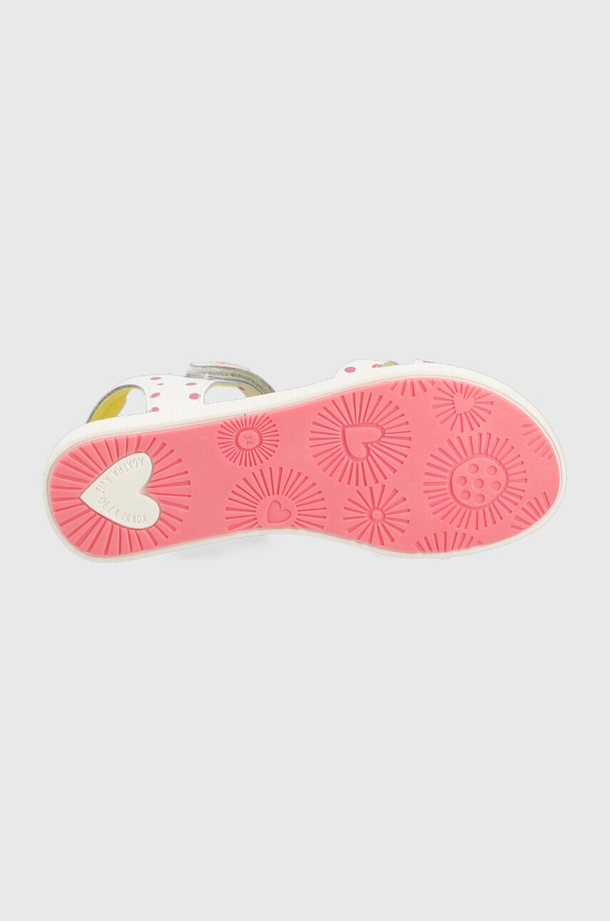 Agatha Ruiz de la Prada Детски сандали от кожа в бяло - Pepit.bg
