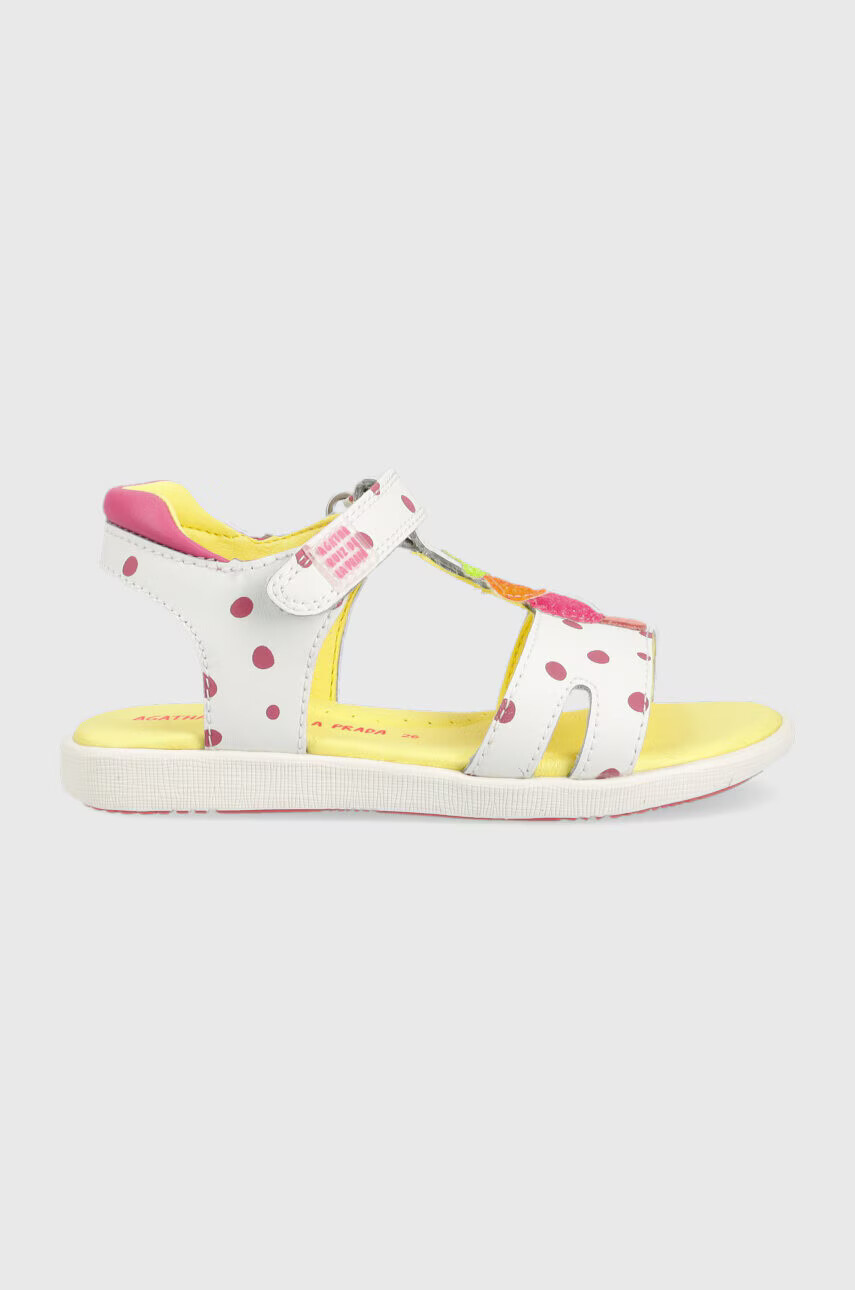 Agatha Ruiz de la Prada Детски сандали от кожа в бяло - Pepit.bg