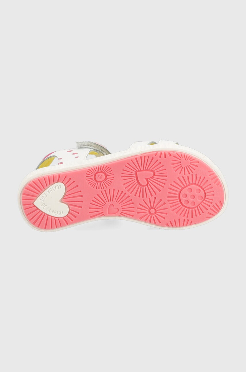 Agatha Ruiz de la Prada Детски сандали от кожа в бяло - Pepit.bg